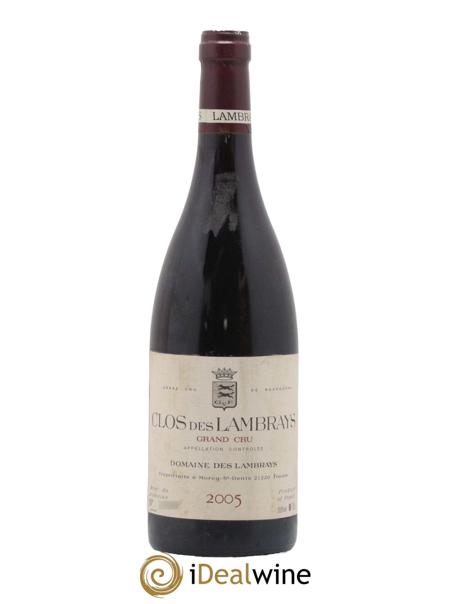 Clos des Lambrays Grand Cru Domaine des Lambrays 2005 - Lot de 1 bouteille - 0