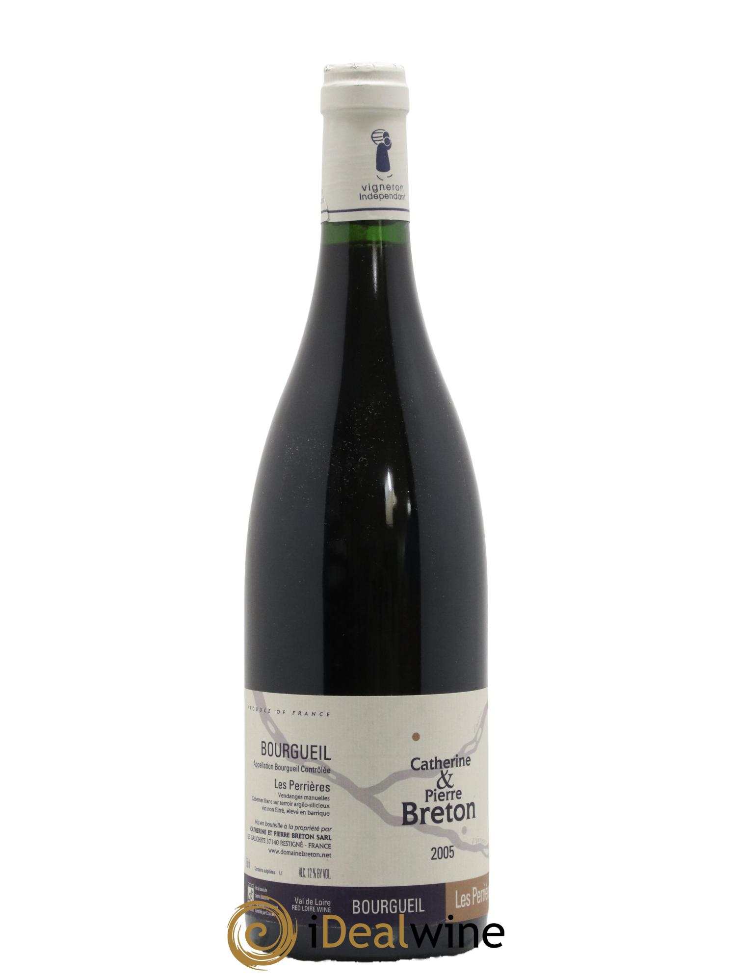 Bourgueil Les Perrières Catherine et Pierre Breton 2005 - Lot of 1 bottle - 0