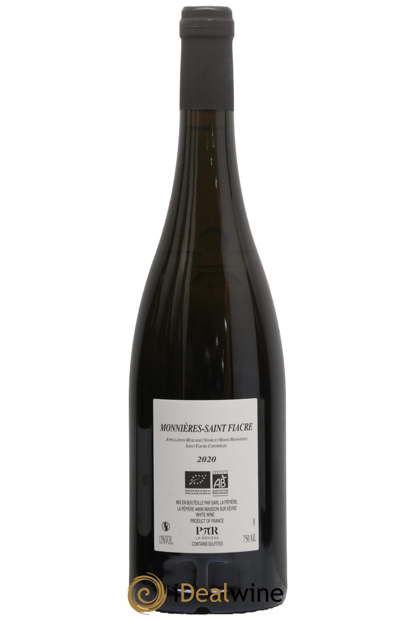 Muscadet-Sèvre-et-Maine Monnieres Saint Fiacre Domaine Pepiere 2020 - Lot de 1 bouteille - 1