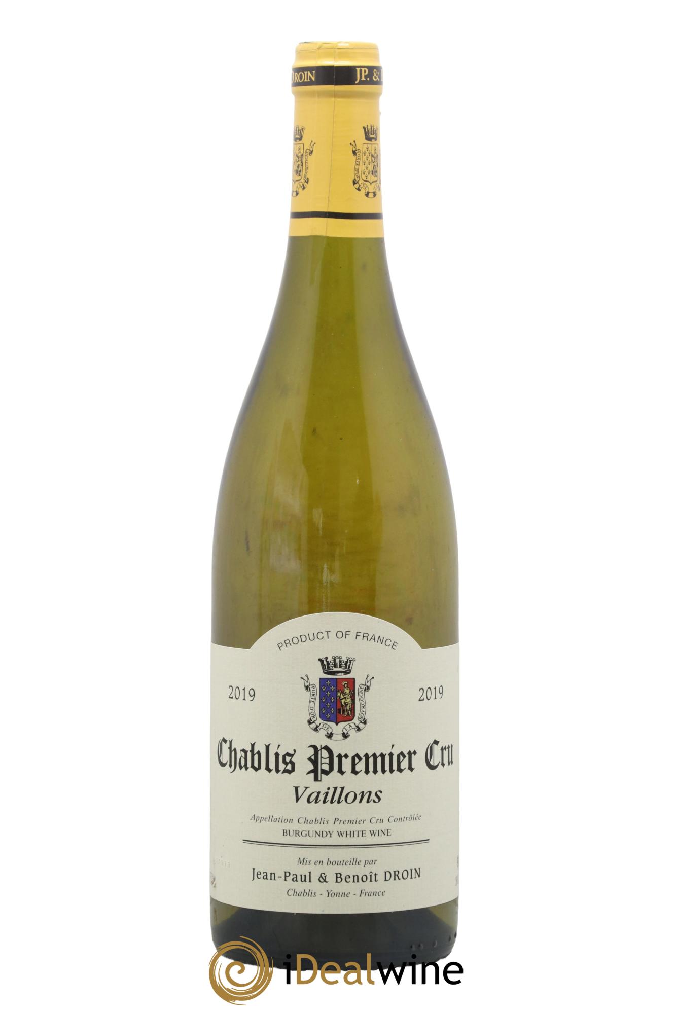 Chablis 1er Cru Vaillons Jean-Paul & Benoît Droin (Domaine) 2019 - Lotto di 1 bottiglia - 0