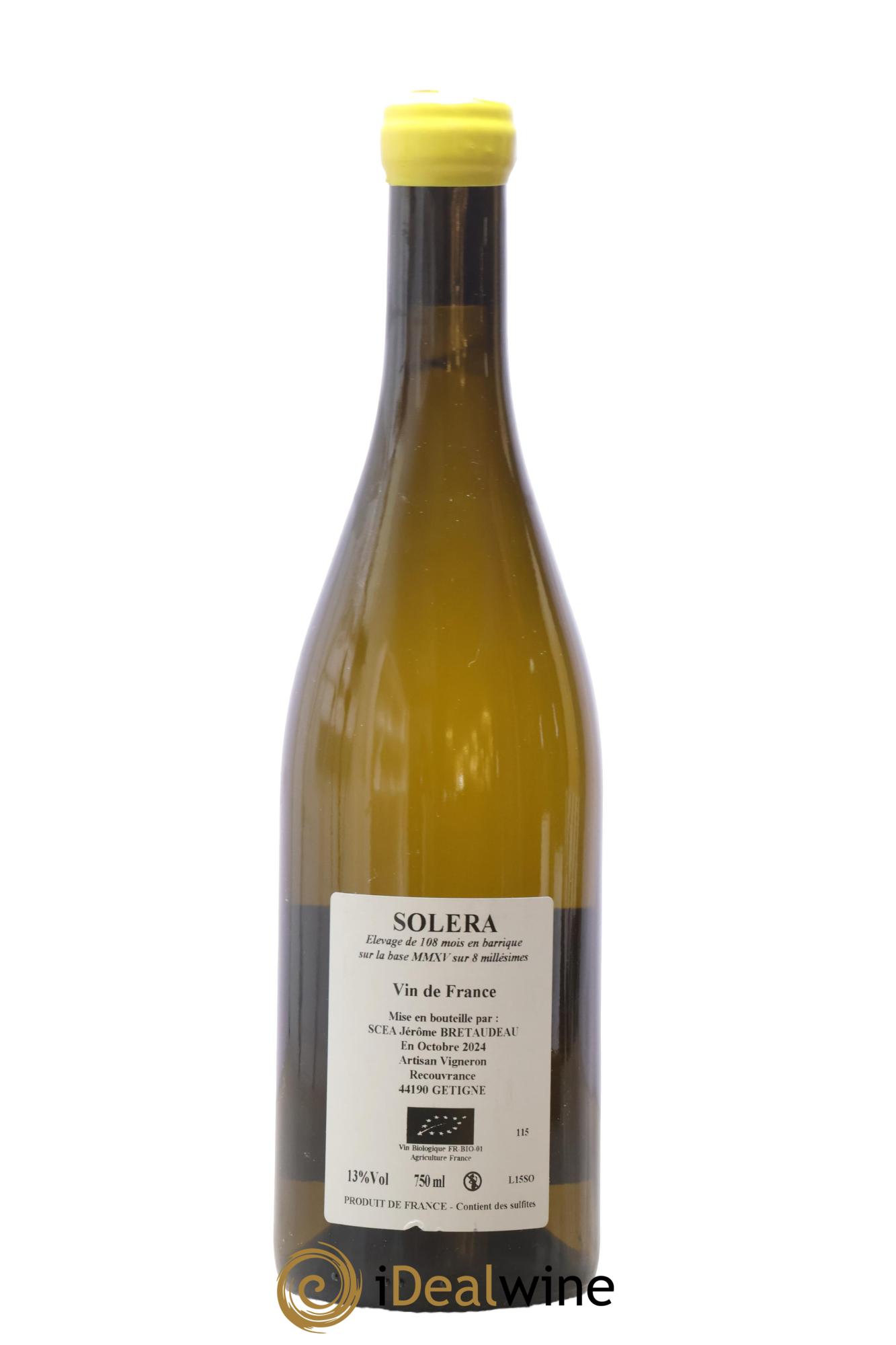Vin de France Solera Jérôme Bretaudeau - Bellevue (Domaine de) - Lot of 1 bottle - 1