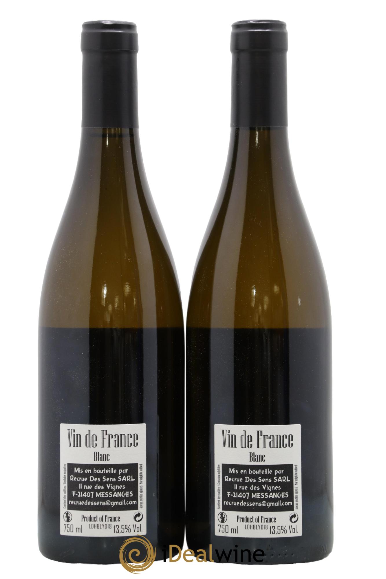 Vin de France DH Yann Durieux - Recrue des Sens 2018 - Posten von 2 Flaschen - 1