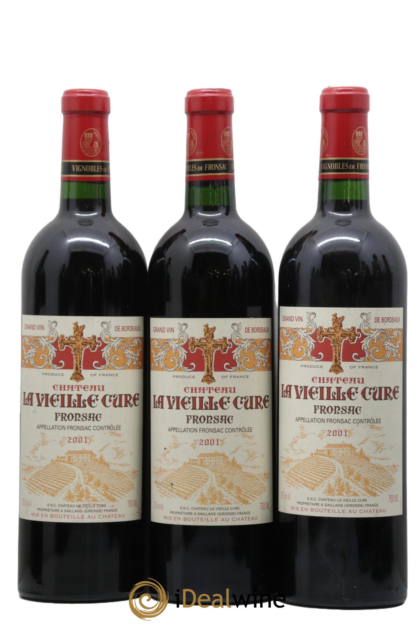 Château La Vieille Cure 2001 - Posten von 3 Flaschen - 0