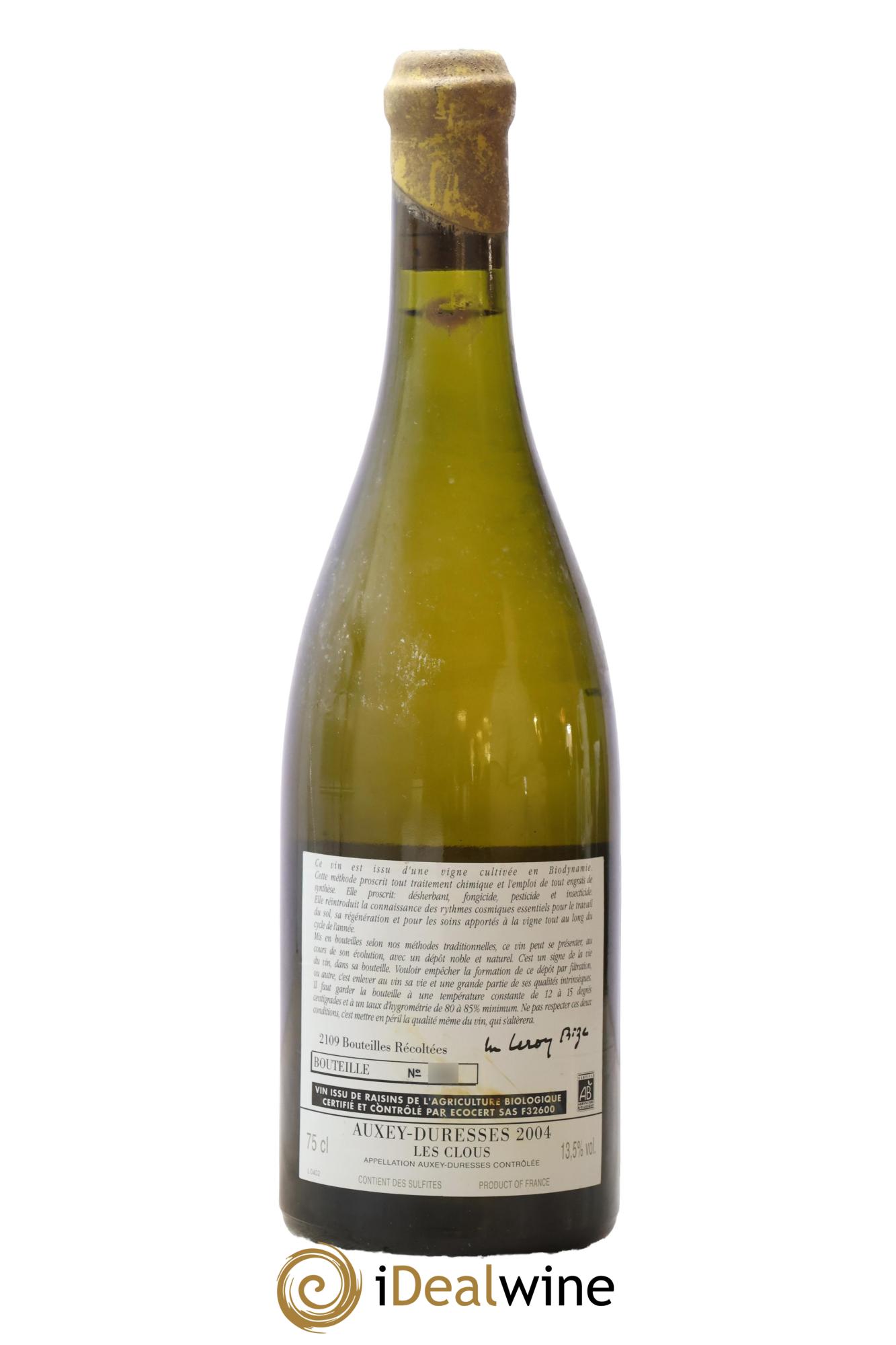 Auxey-Duresses Les Clous d'Auvenay (Domaine) 2004 - Lot de 1 bouteille - 1