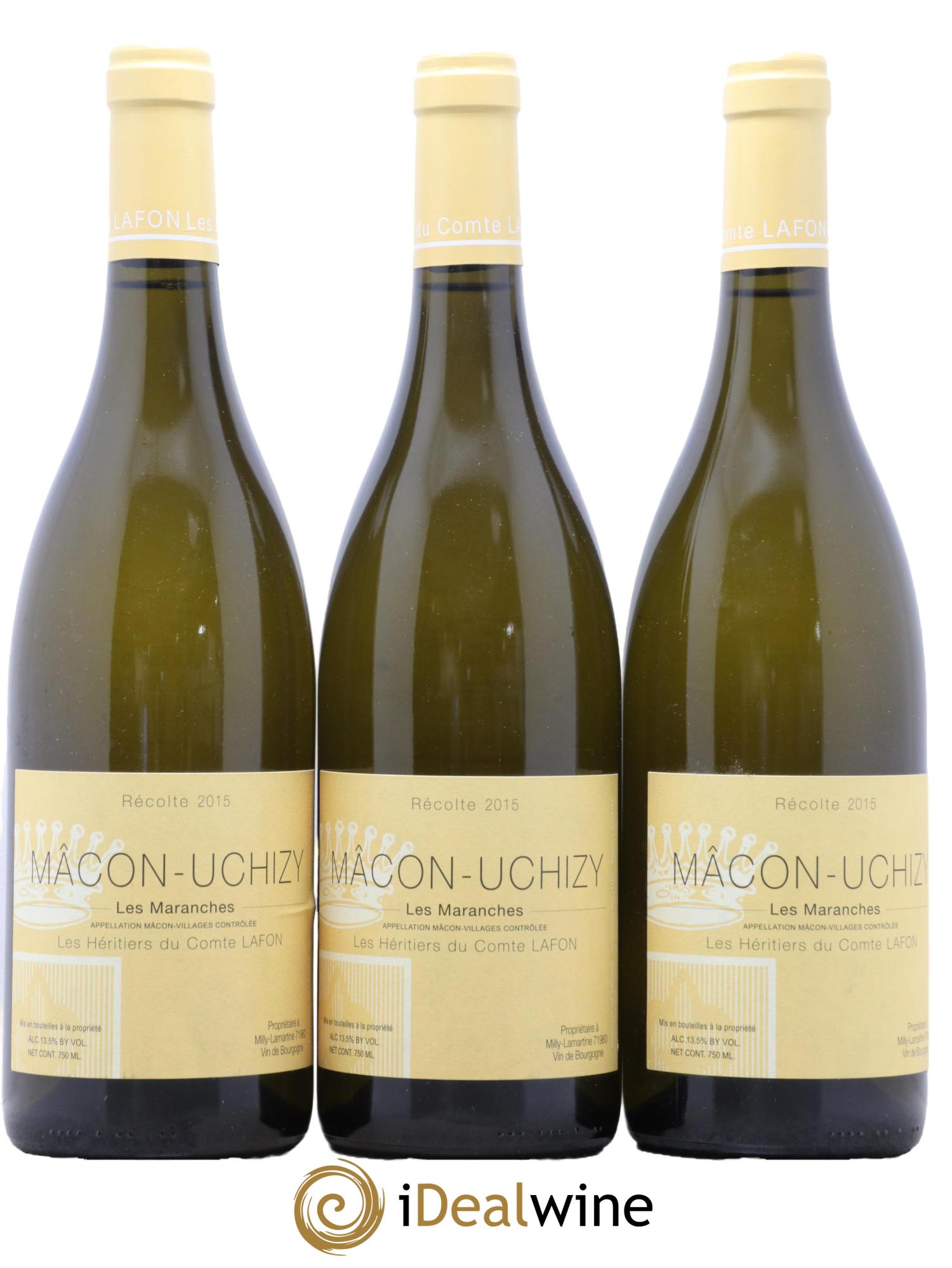 Mâcon Uchizy Les Maranches Héritiers du Comte Lafon (Domaine des) 2015 - Lot de 3 bouteilles - 0
