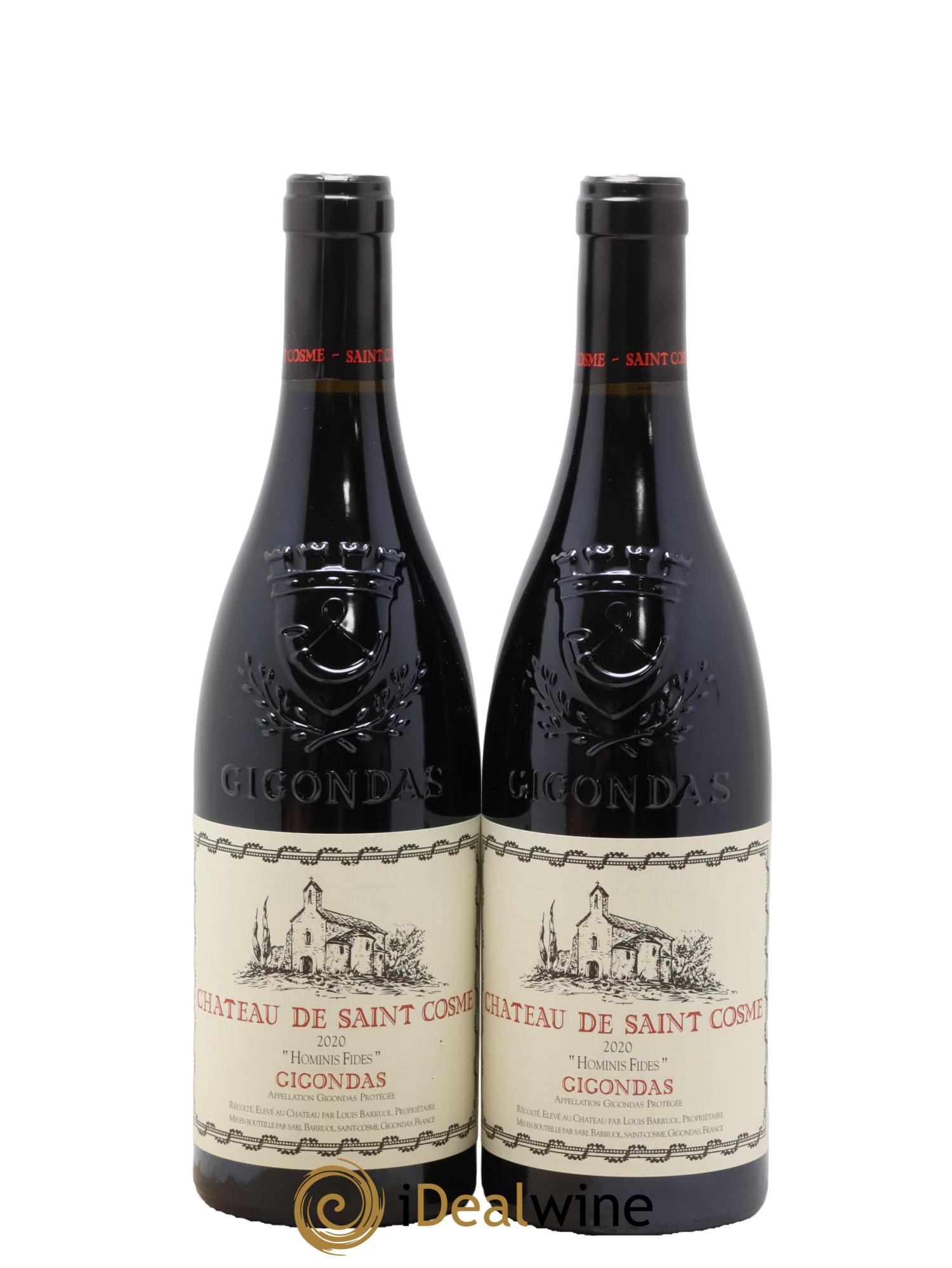 Gigondas Hominis Fides Saint Cosme 2020 - Lot de 2 bouteilles - 0