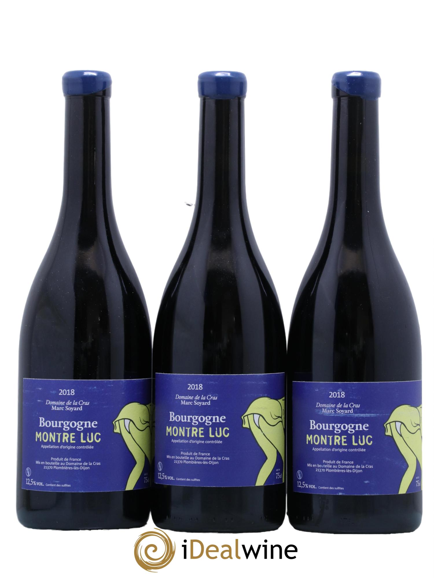 Bourgogne Montrecul Domaine de la Cras - Marc Soyard 2018 - Lot de 3 bouteilles - 0