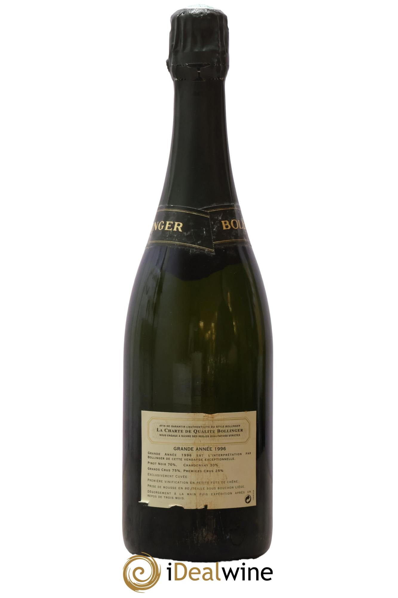 Grande Année Brut Bollinger 1996 - Lot de 1 bouteille - 1