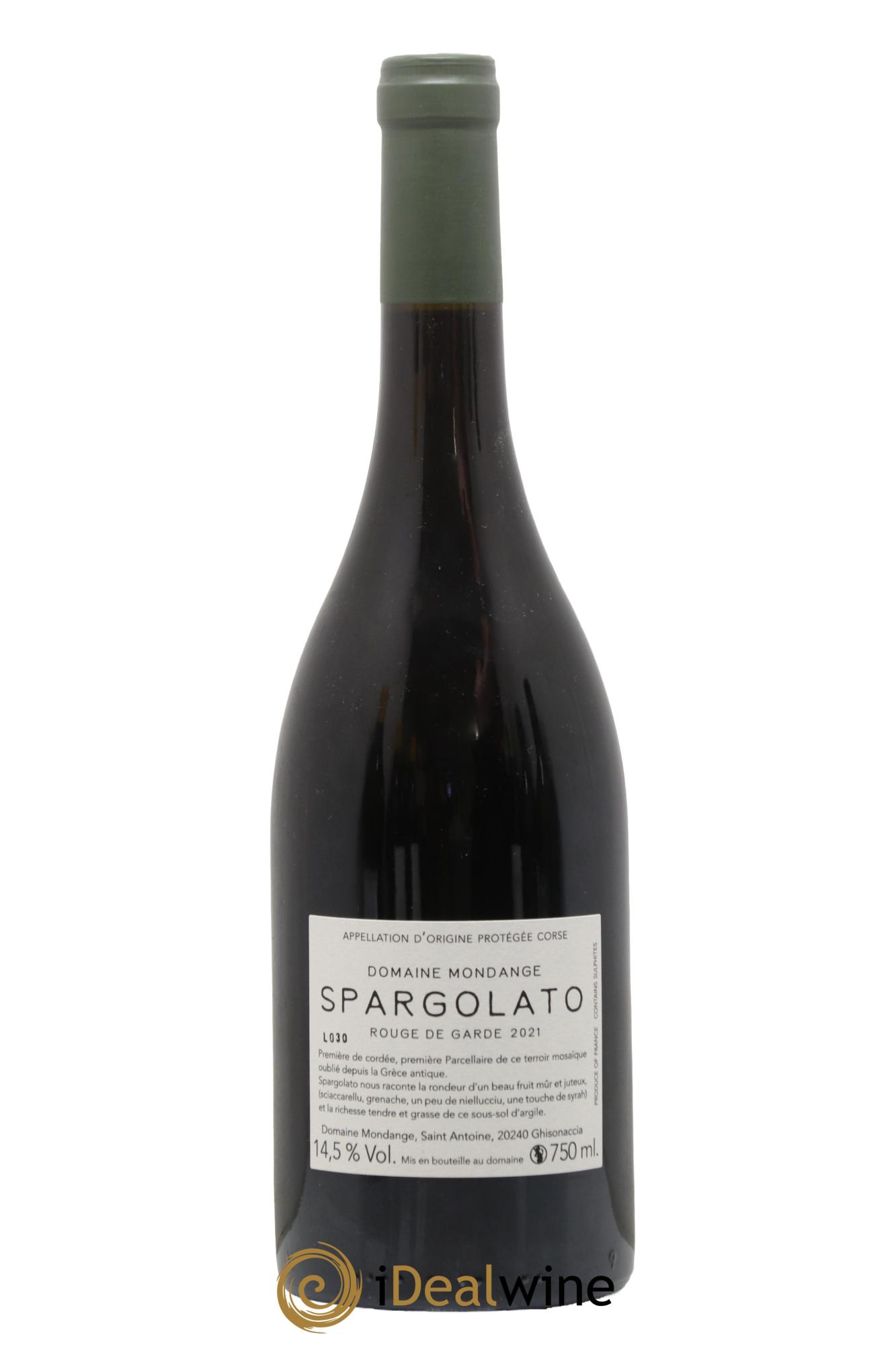 Vin de Corse Spargolato Domaine Mondange 2021 - Lotto di 1 bottiglia - 1