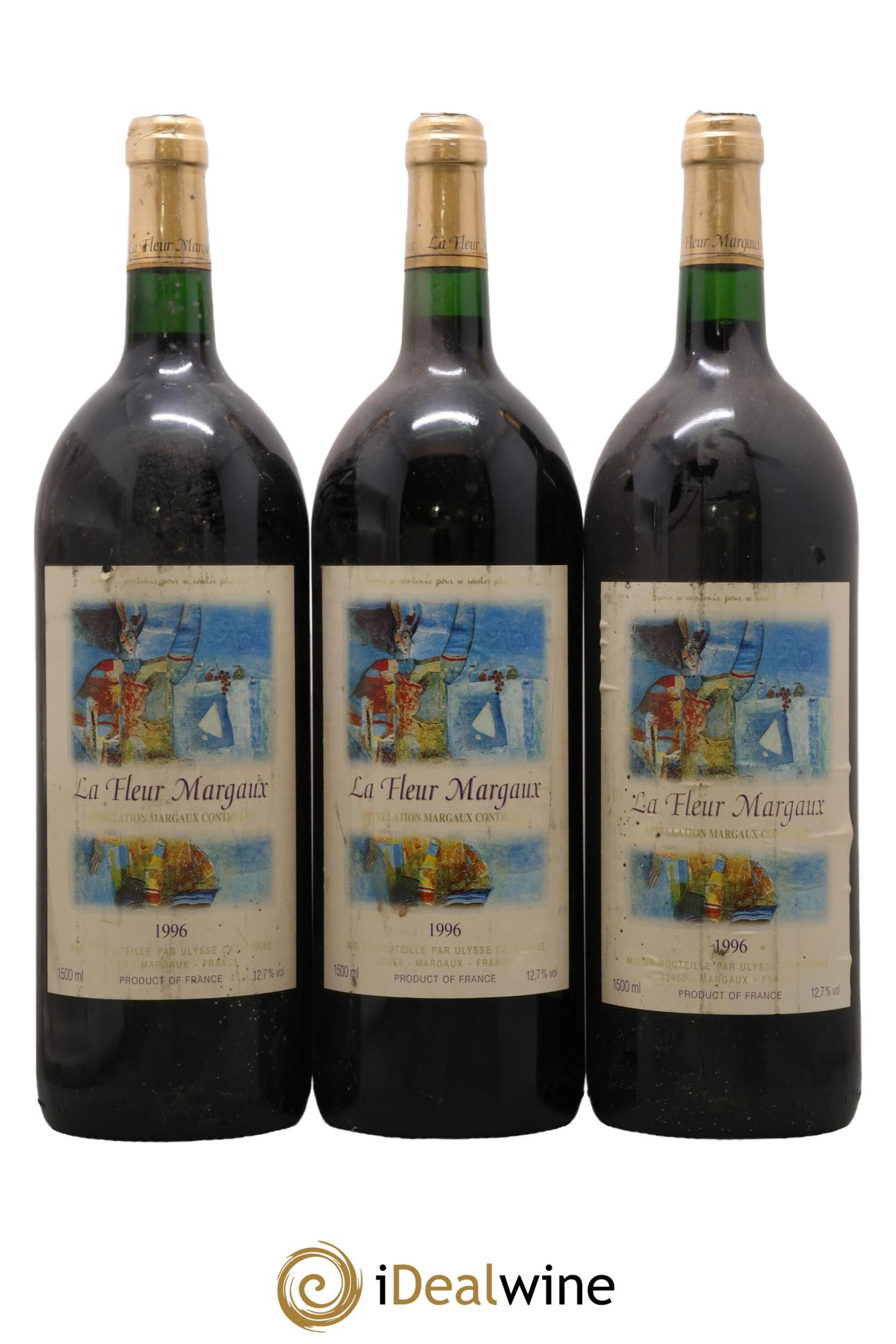 Margaux La Fleur Margaux Ulysse De Cazabonne 1988 - Lote de 3 Magnum - 0