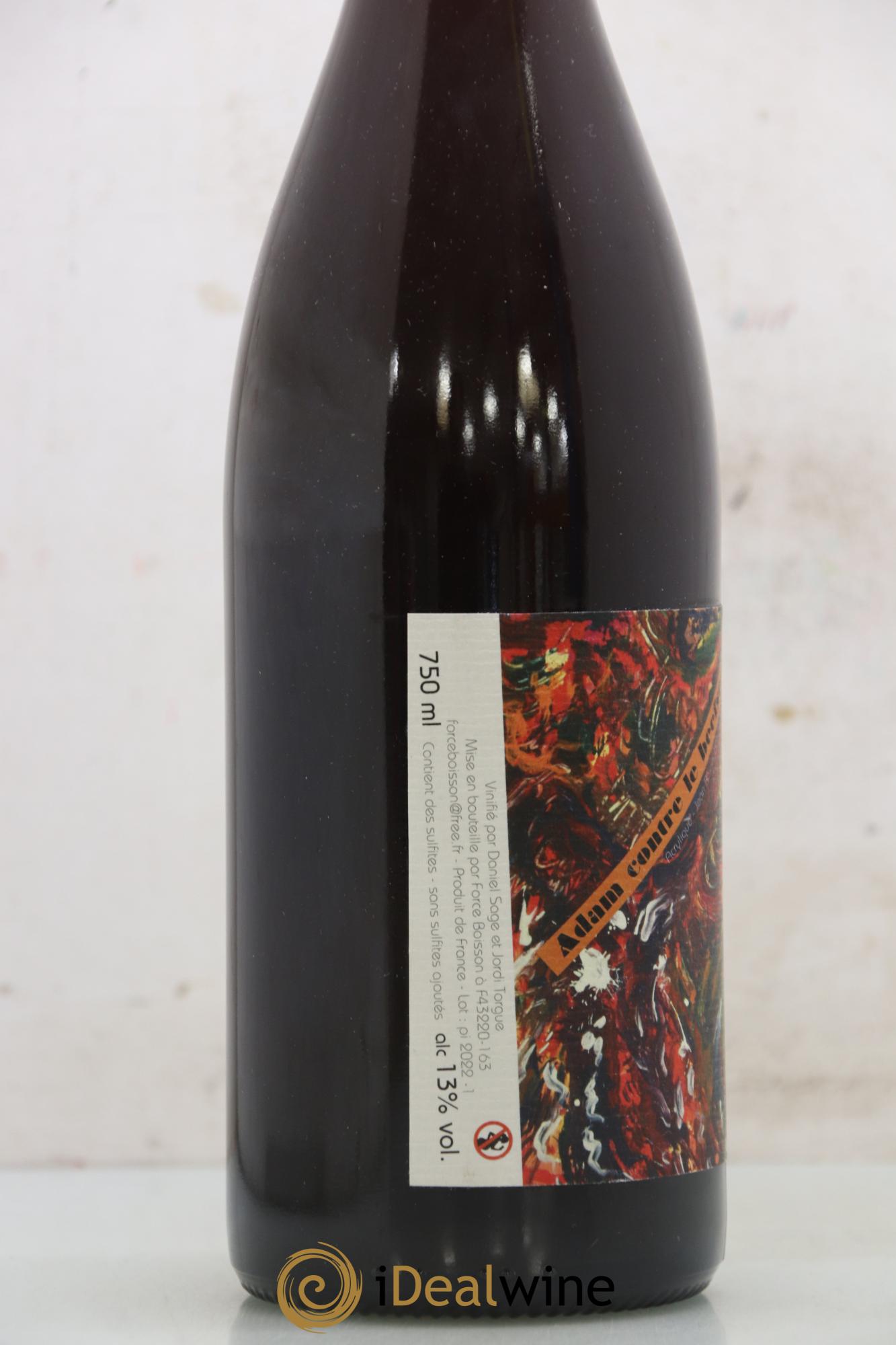 Vin de France Adam Contre le Beefsteak Daniel Sage 2021 - Lot de 1 bouteille - 1