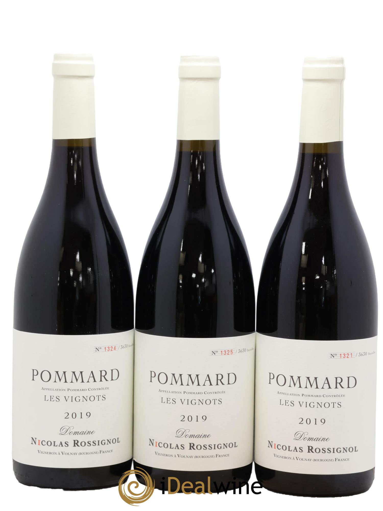Pommard Les Vignots Nicolas Rossignol 2019 - Lot de 3 bouteilles - 0