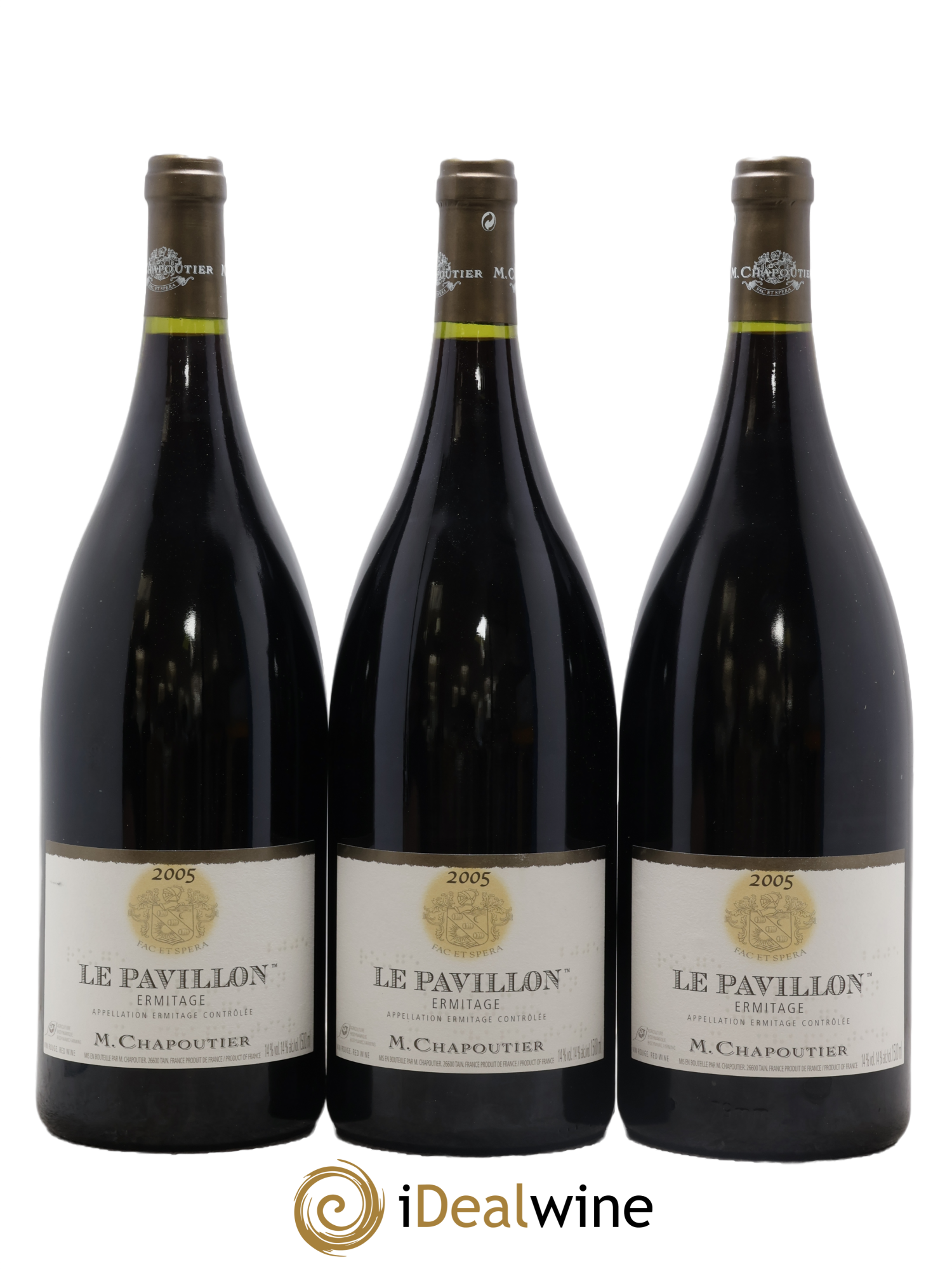 Hermitage Ermitage Le Pavillon Chapoutier 2005 - Posten von 3 Magnum - 0