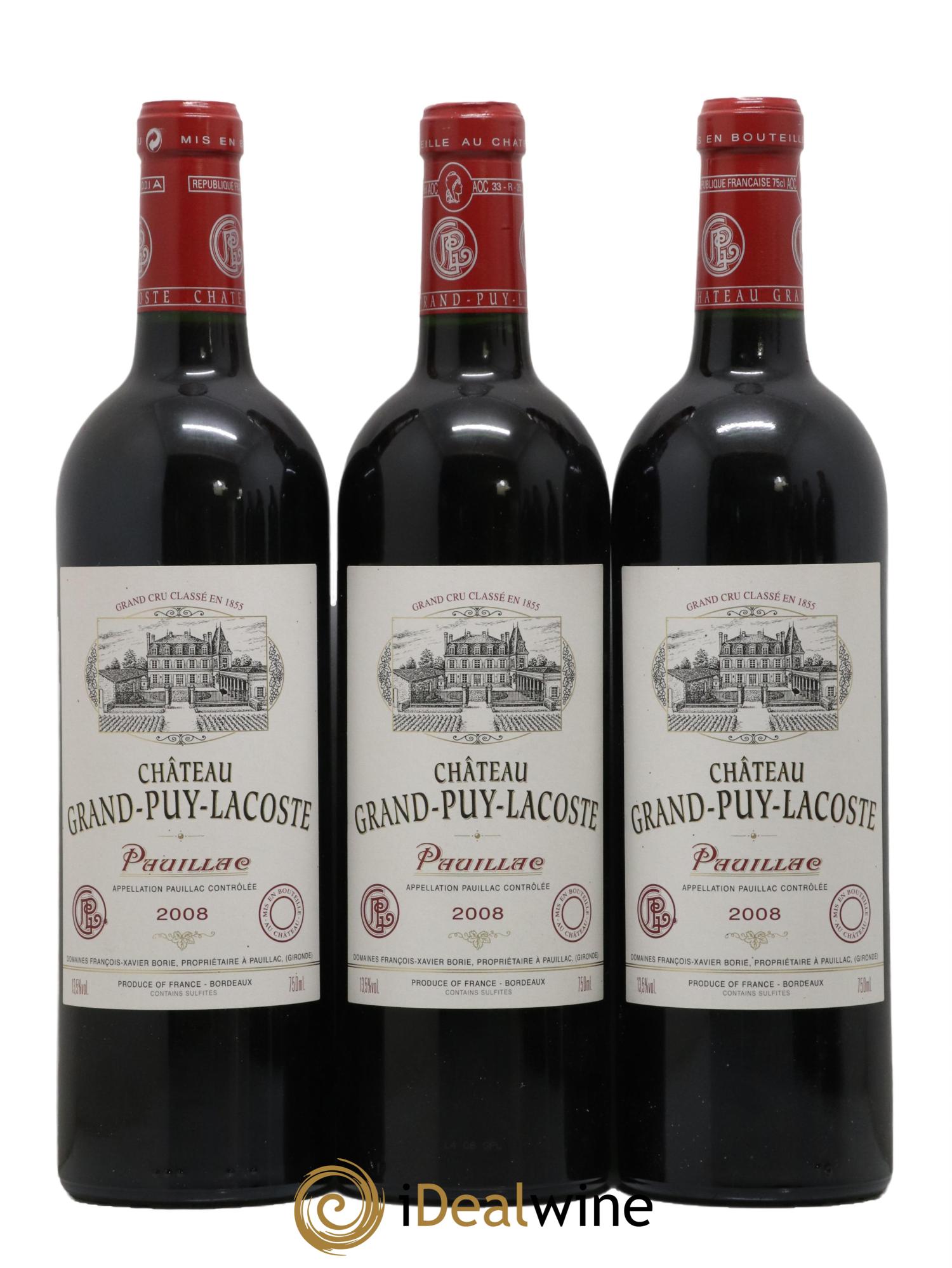 Château Grand Puy Lacoste 5ème Grand Cru Classé 2008 - Lot de 6 bouteilles - 2