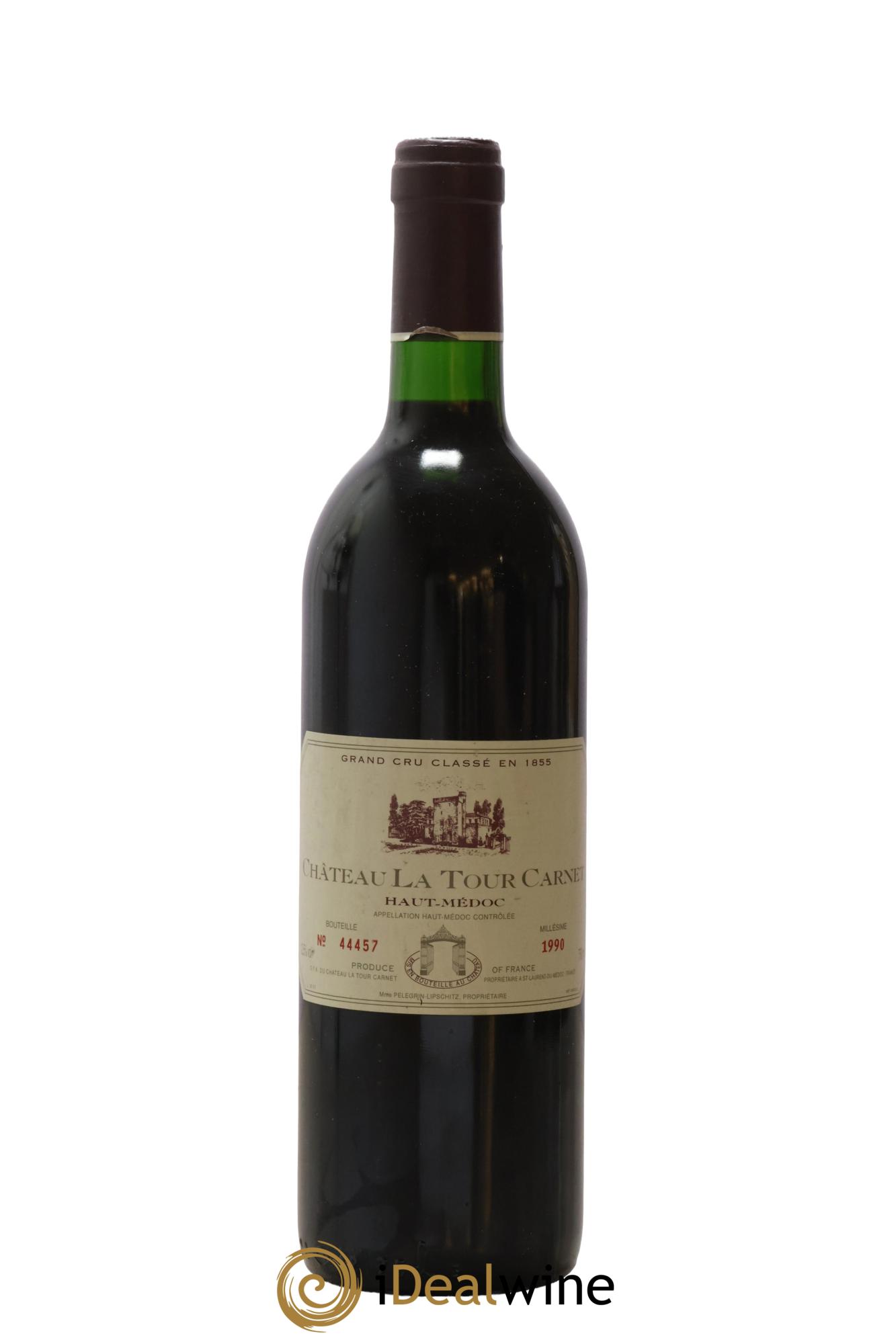 Château la Tour Carnet 4ème Grand Cru Classé 1990 - Lotto di 1 bottiglia - 0