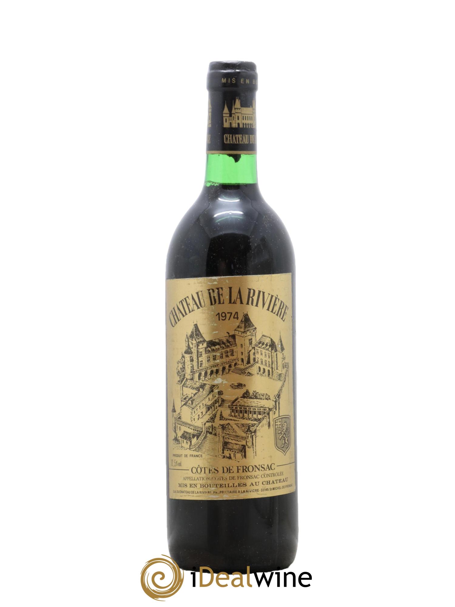 Château de La Rivière 1974 - Lot de 1 bouteille - 0