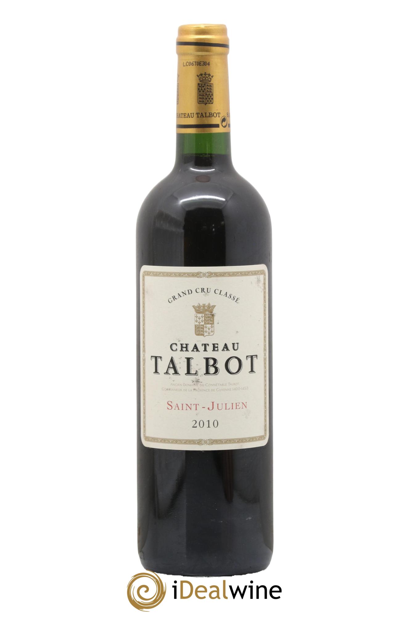 Château Talbot 4ème Grand Cru Classé 2010 - Lot de 1 bouteille - 0