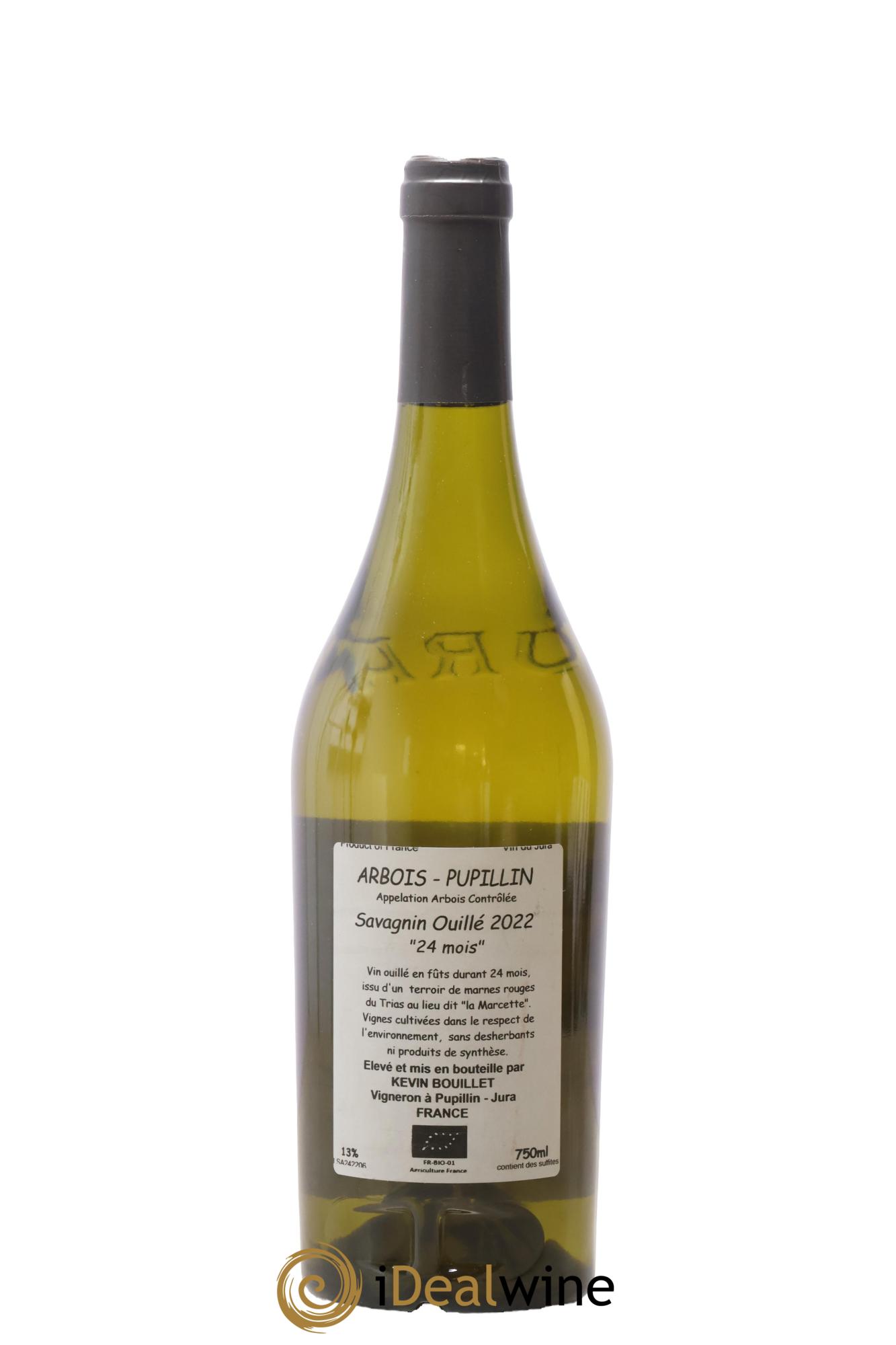 Arbois Pupillin Savagnin Ouillé 24 mois Kevin Bouillet 2022 - Lot de 1 bouteille - 1