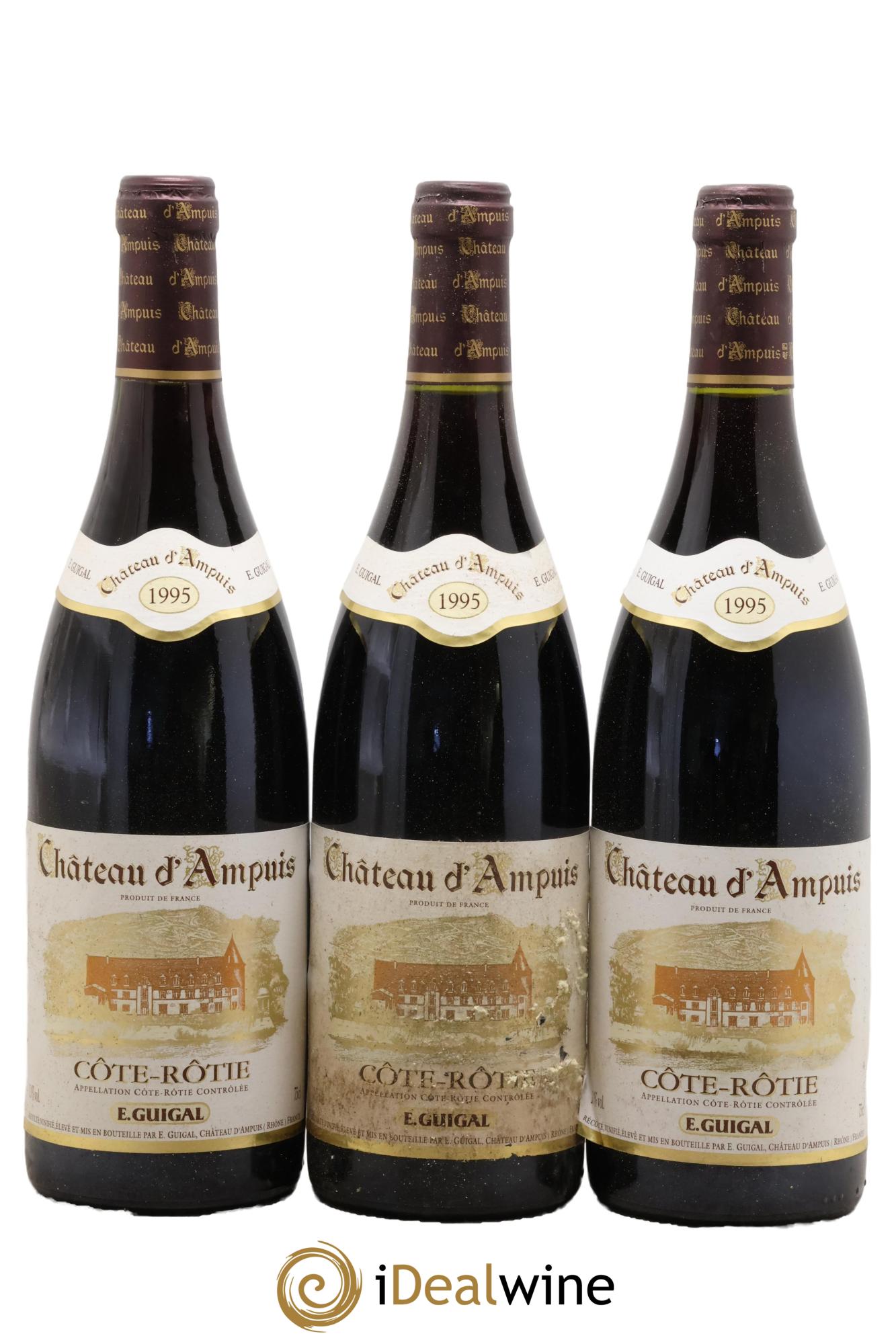 Côte-Rôtie Château d'Ampuis Guigal 1995 - Lot of 3 bottles - 0