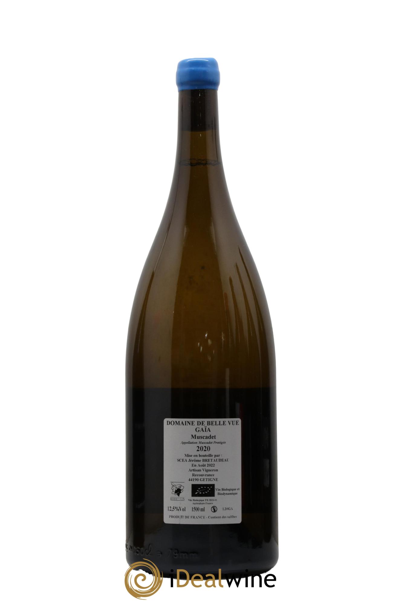Muscadet-Sèvre-et-Maine Gaia Jérôme Bretaudeau - Domaine de Bellevue 2020 - Lot de 1 magnum - 1