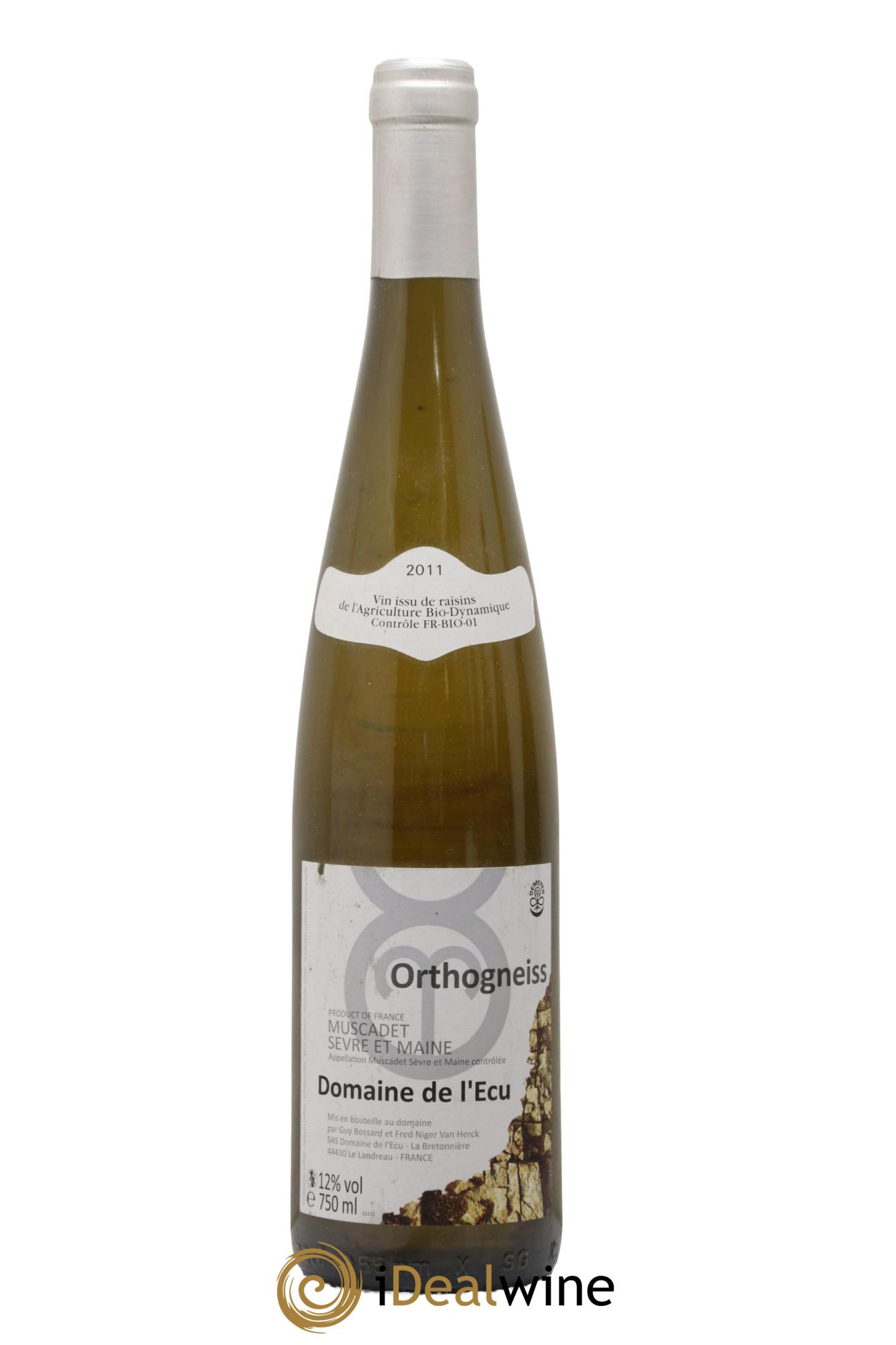 Vin de France (anciennement Muscadet-Sèvre-et-Maine) Orthogneiss Domaine de L'Ecu 2011 - Lot de 1 bouteille - 0