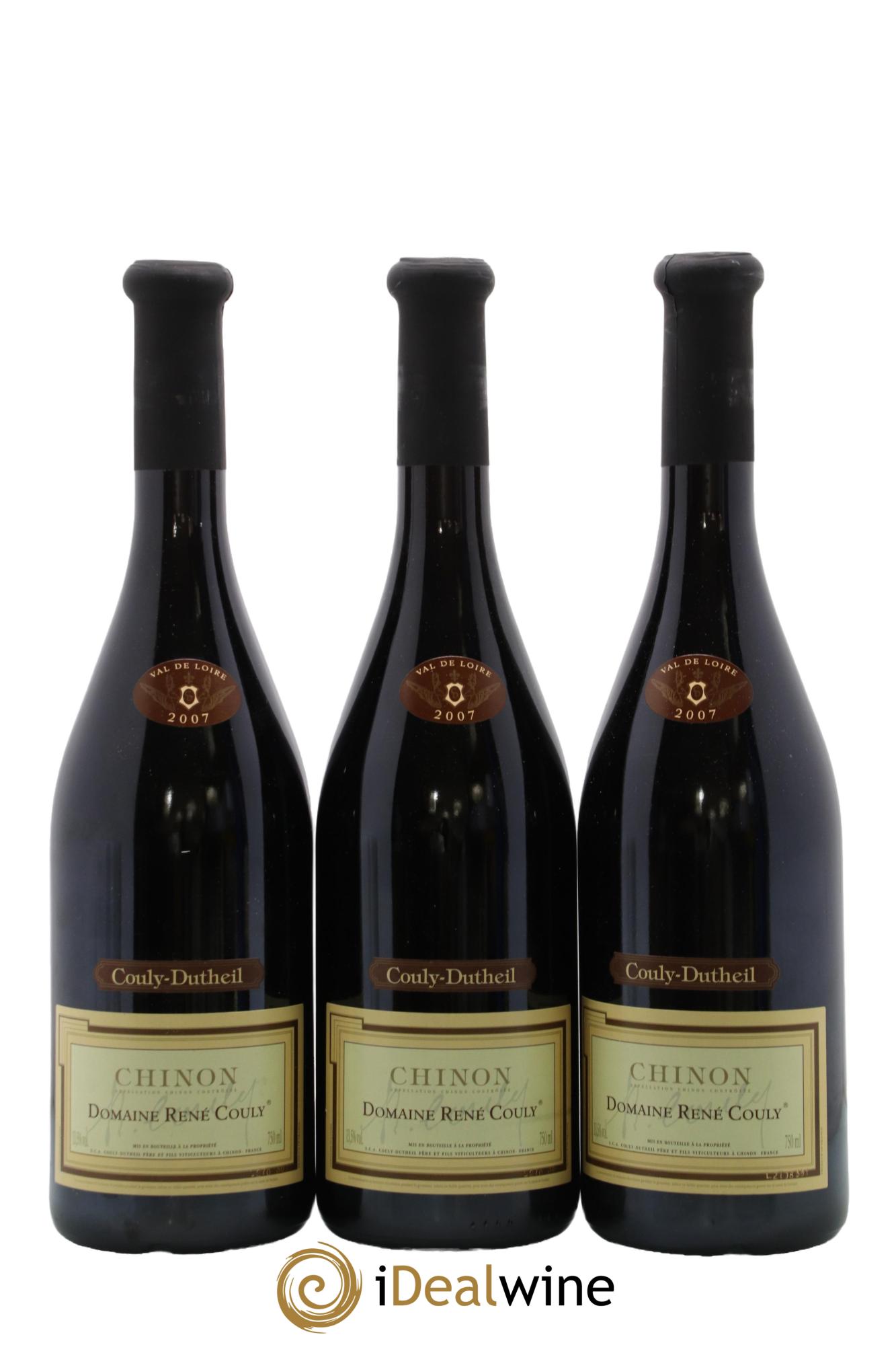 Chinon René Couly Dutheil 2007 - Lot de 3 bouteilles - 0