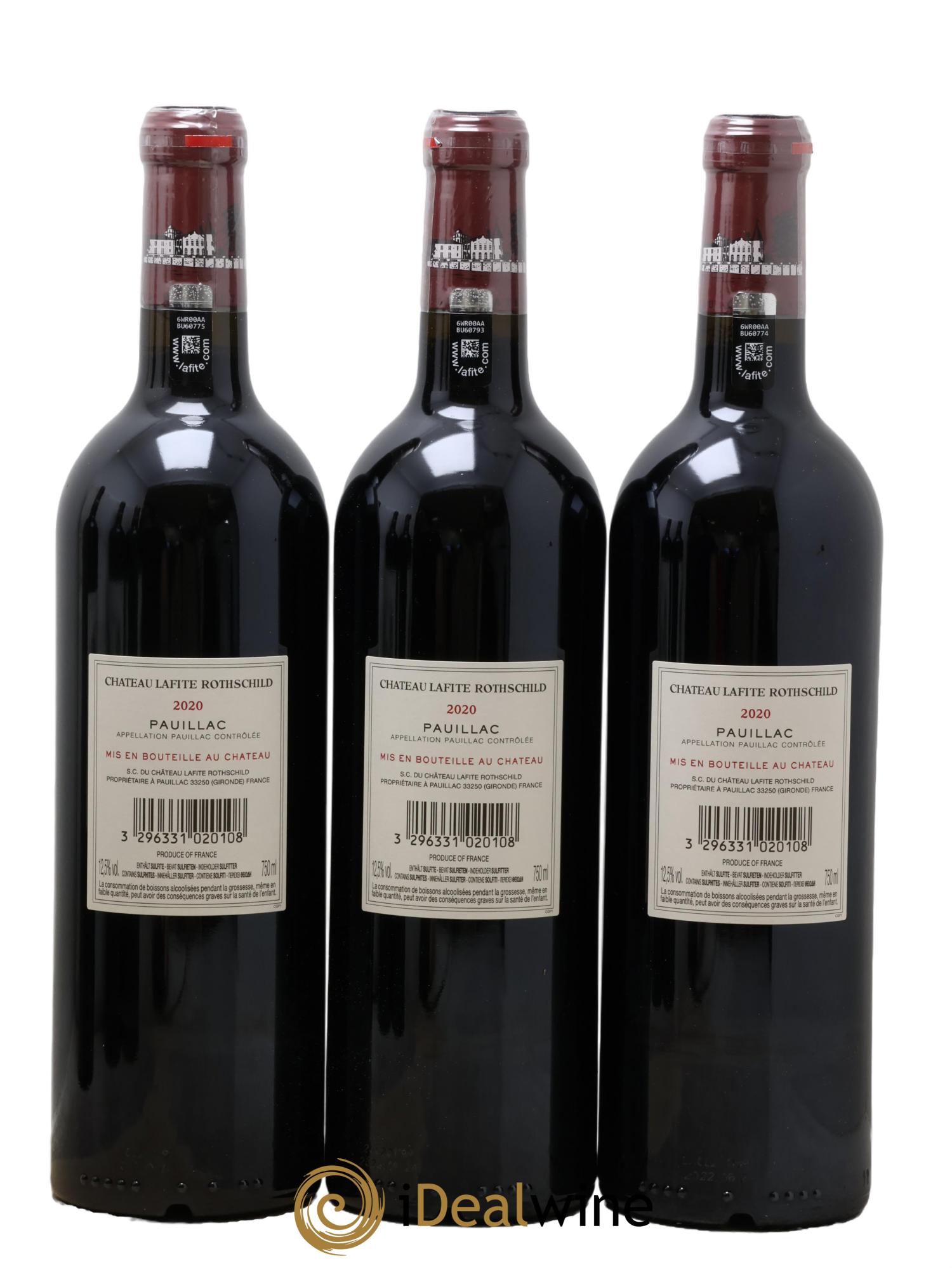 Château Lafite Rothschild 1er Grand Cru Classé 2020 - Lot of 6 bottles - 2