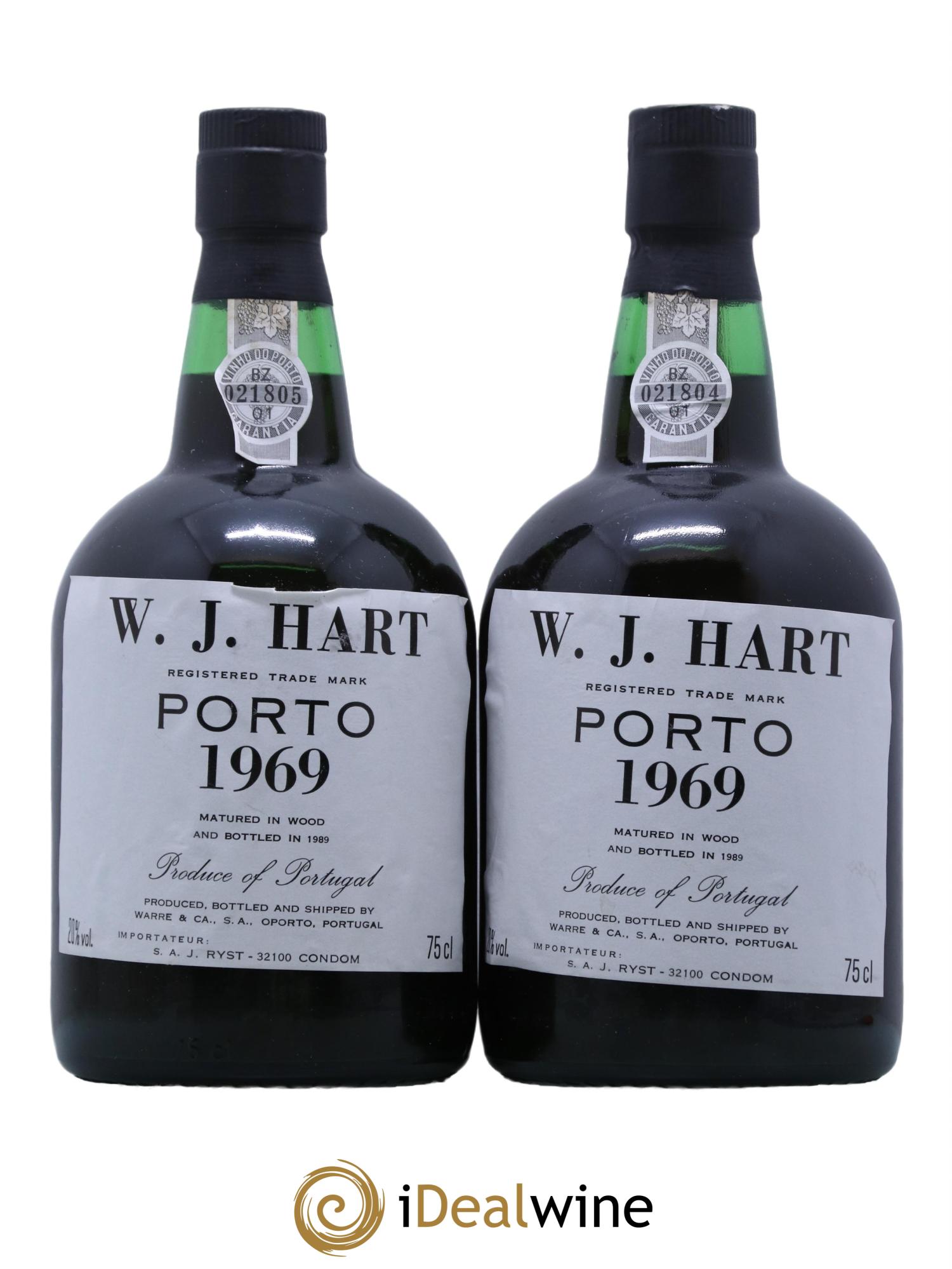 Porto W.J.Hart 1969 - Posten von 2 Flaschen - 0