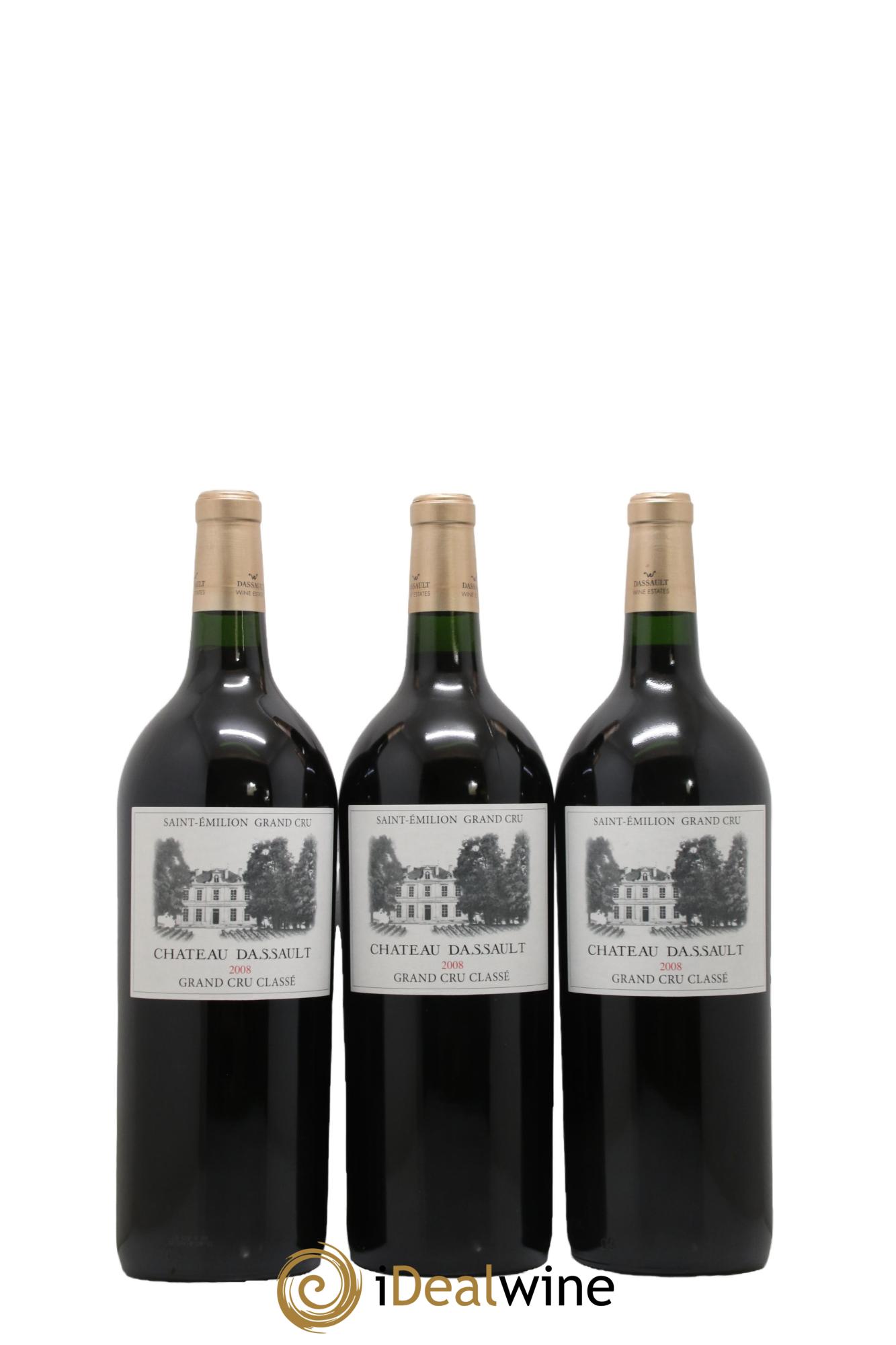 Château Dassault Grand Cru Classé 2008 - Lot of 3 magnums - 0