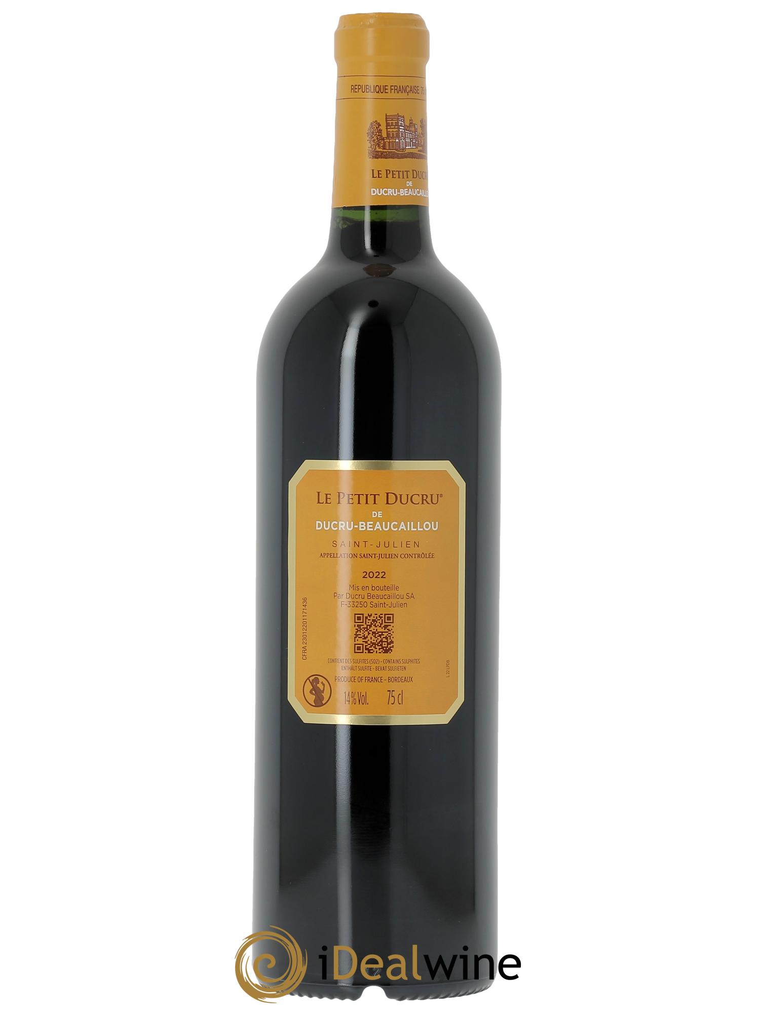 Le Petit Ducru de Ducru-Beaucaillou (CBO à partir de 6 bts) 2022 - Lot de 1 bouteille - 1