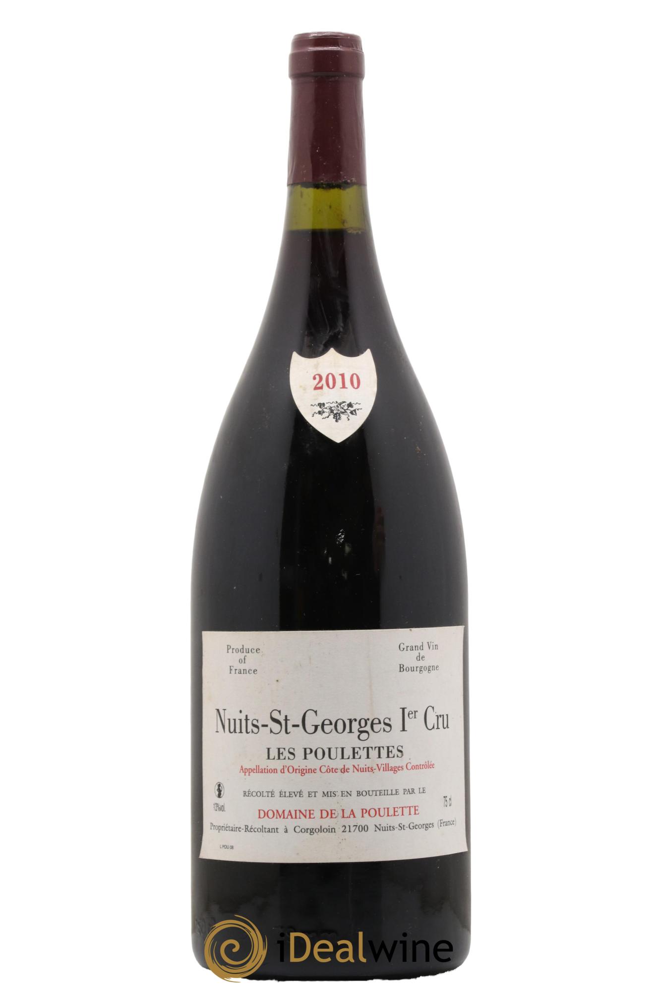 Nuits-Saint-Georges 1er Cru Les Poulettes Domaine de la Poulette 2010 - Lot de 1 magnum - 0