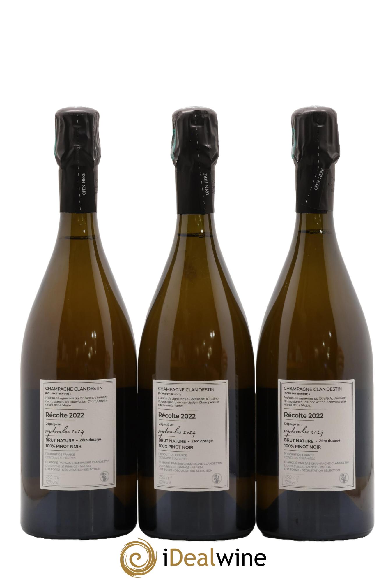 Boréal Brut Nature Clandestin 2022 - Lot de 3 bouteilles - 1