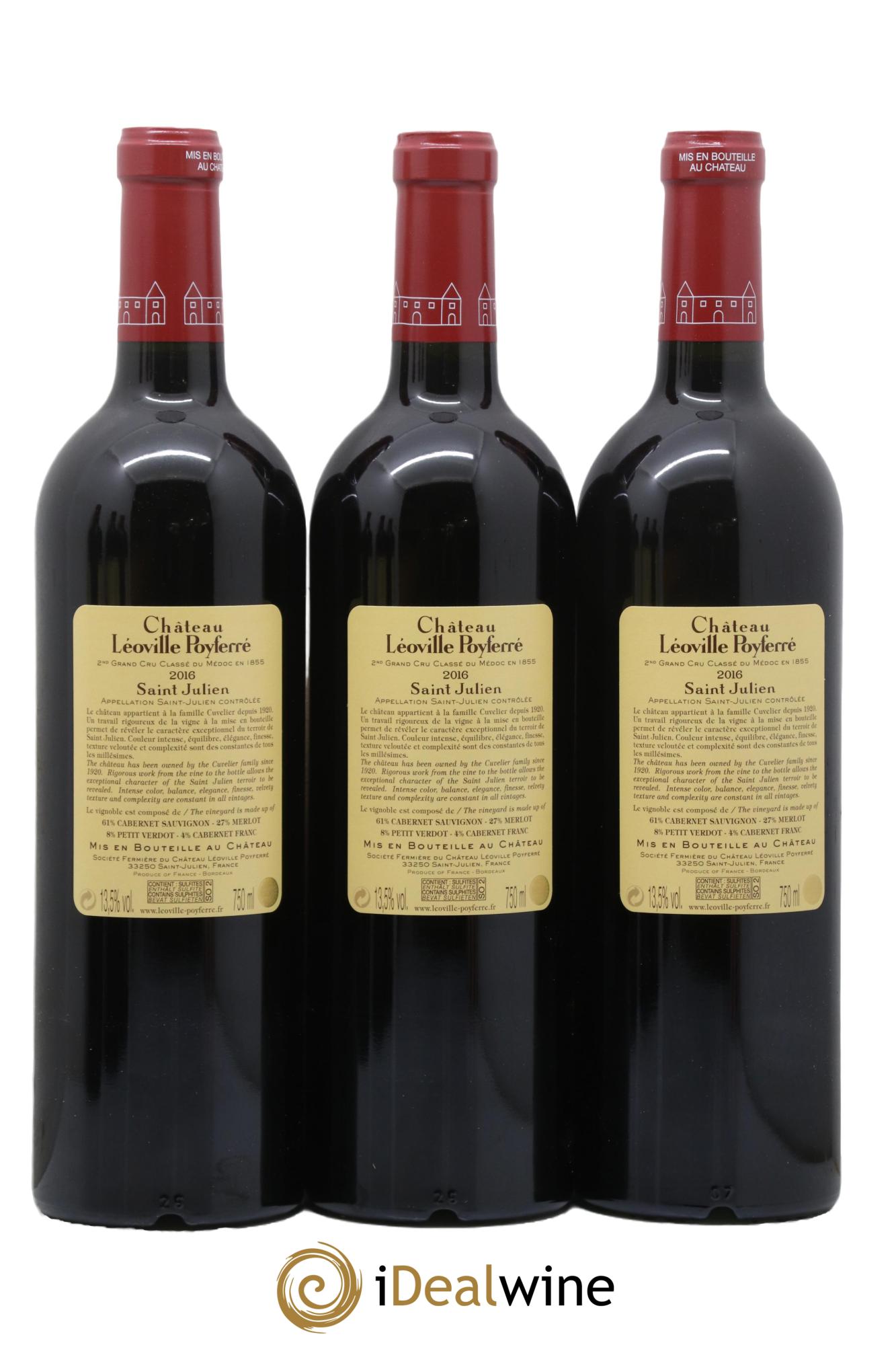 Château Léoville Poyferré 2ème Grand Cru Classé 2016 - Lot of 6 bottles - 2