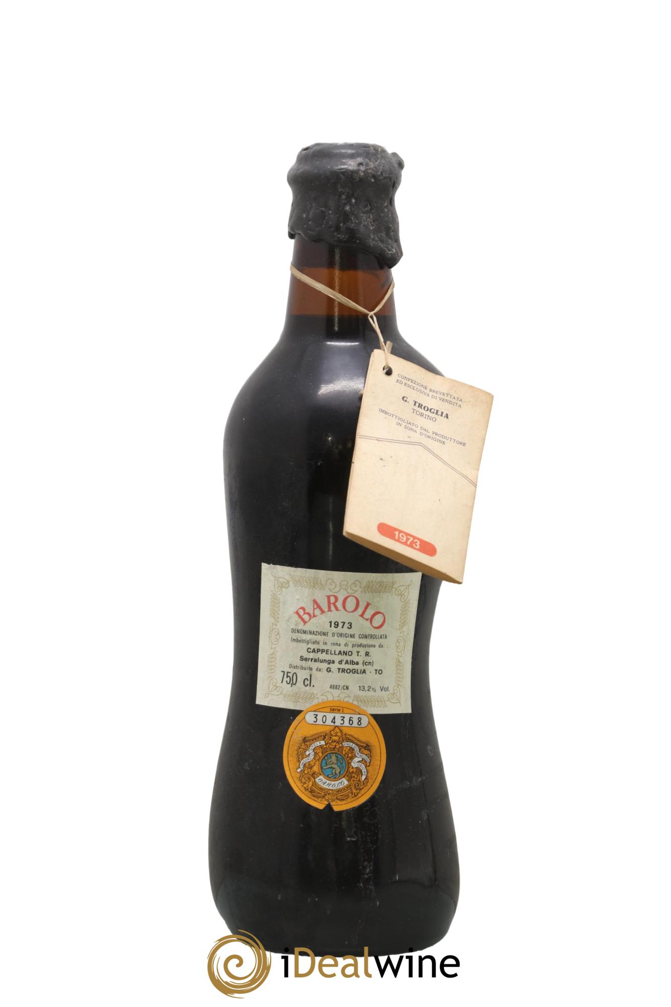 Barolo Cappellano Troglia 1973 - Lot de 1 bouteille - 0