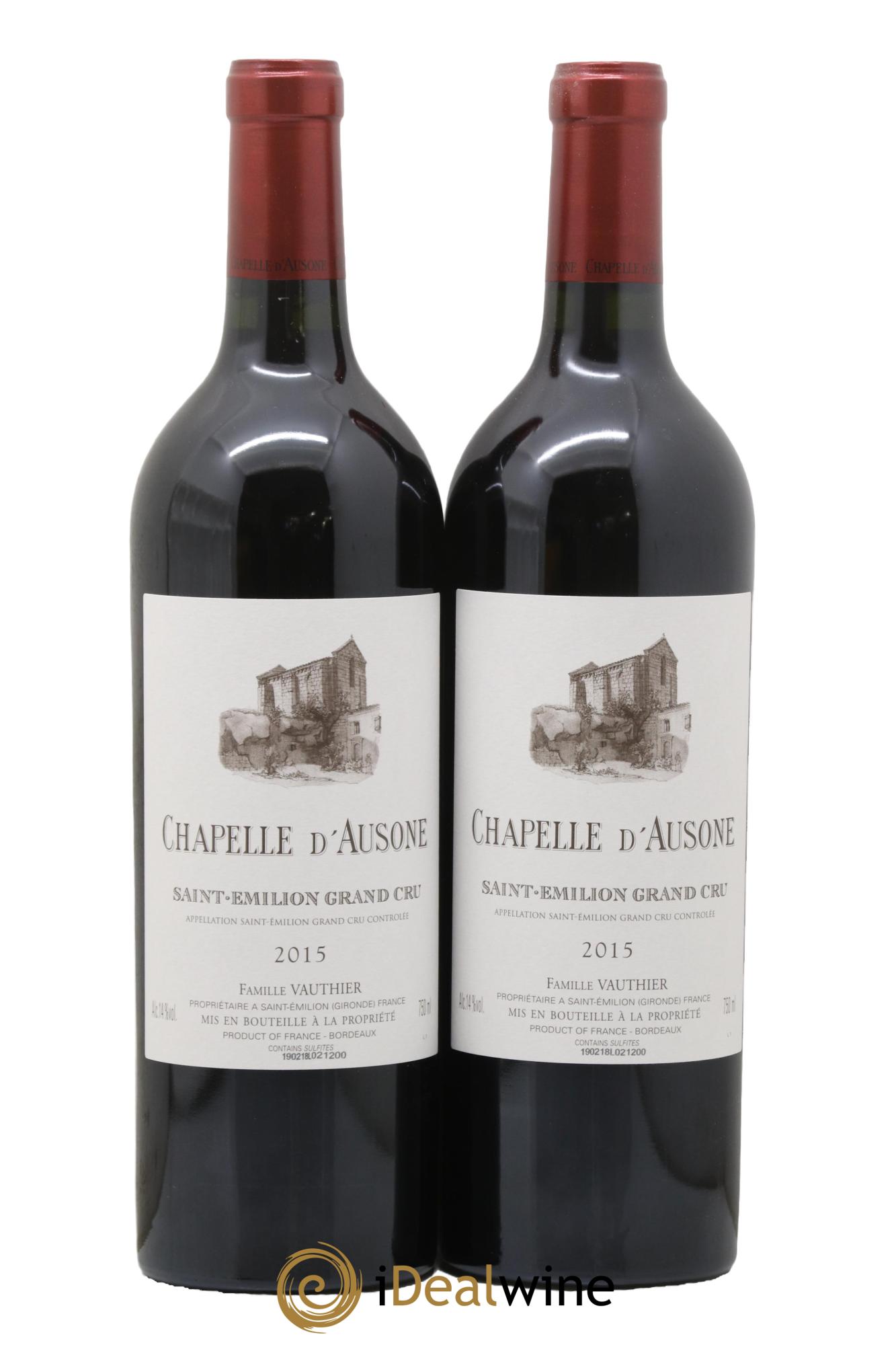 Chapelle d'Ausone Second Vin 2015 - Lot de 2 bouteilles - 0
