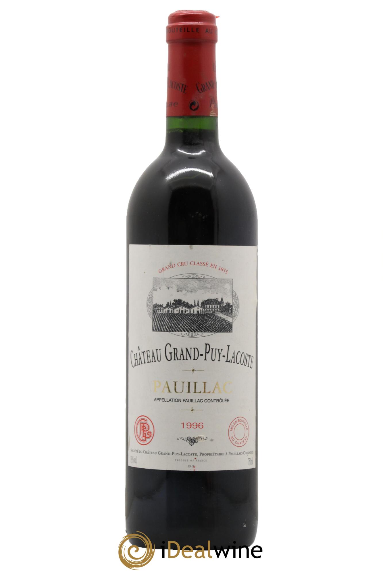 Château Grand Puy Lacoste 5ème Grand Cru Classé 1996 - Posten von 1 Flasche - 0