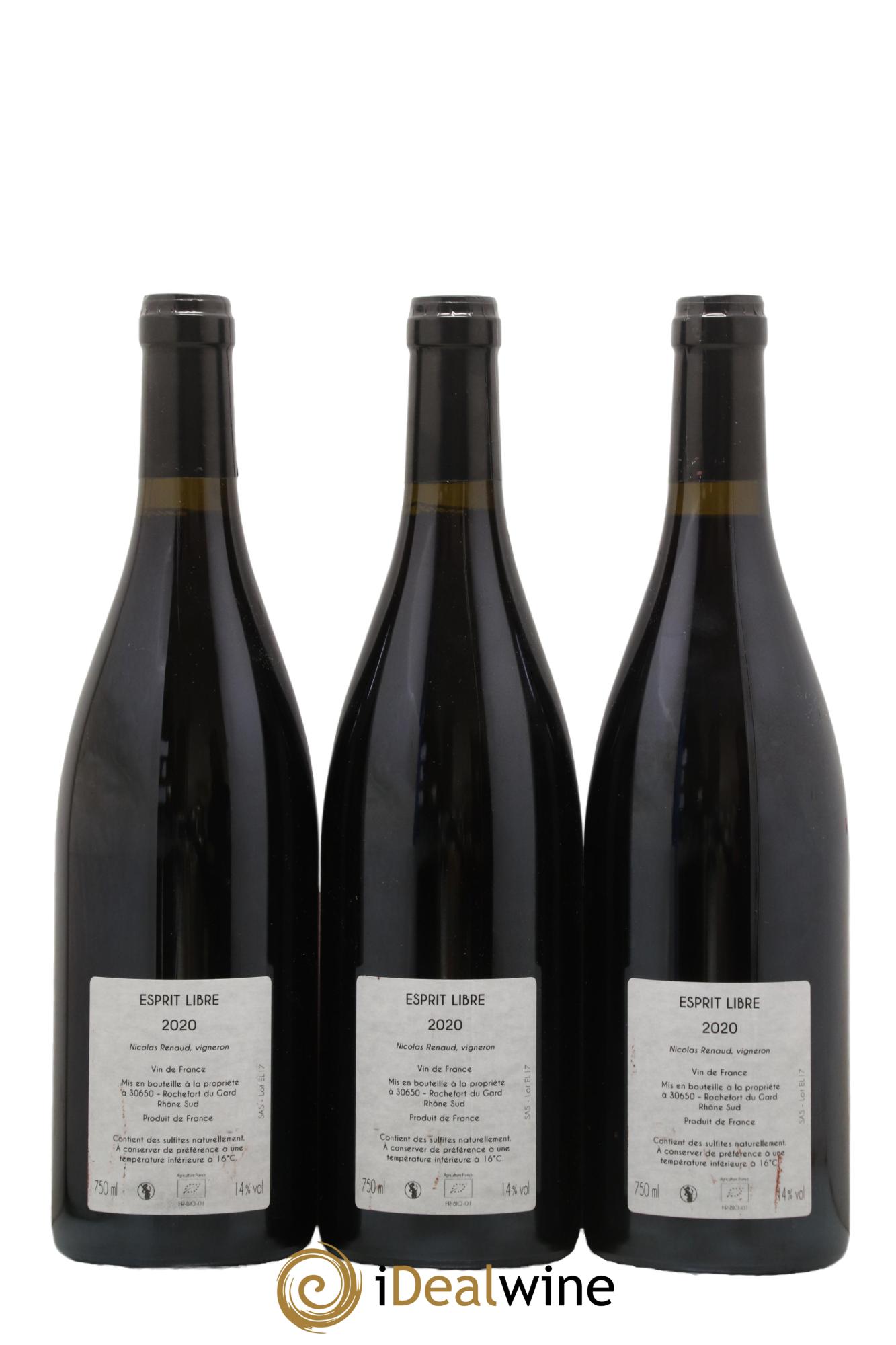 Vin de France Esprit Libre Clos des Grillons 2020 - Lotto di 3 bottiglie - 1