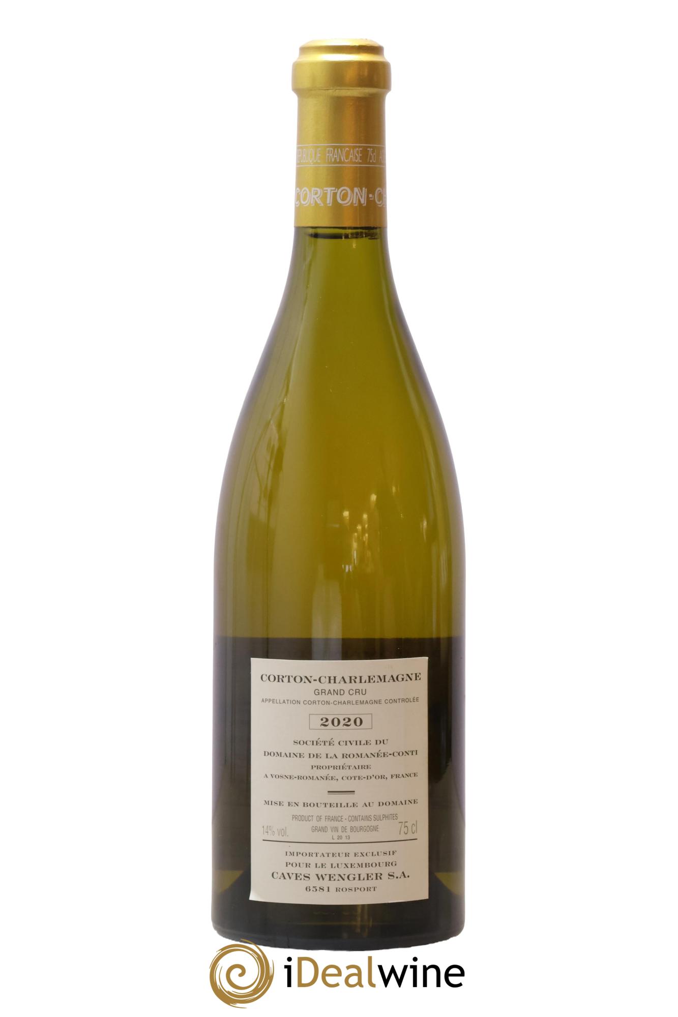 Corton-Charlemagne Grand Cru Domaine de la Romanée-Conti 2020 - Lot de 1 bouteille - 1