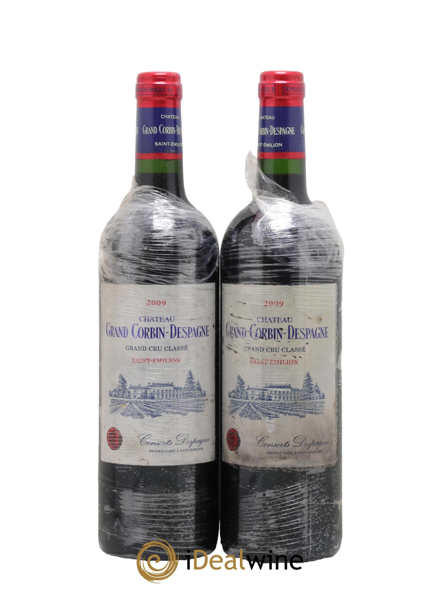 Château Grand Corbin Despagne Grand Cru Classé 2009 - Lot of 2 bottles - 0