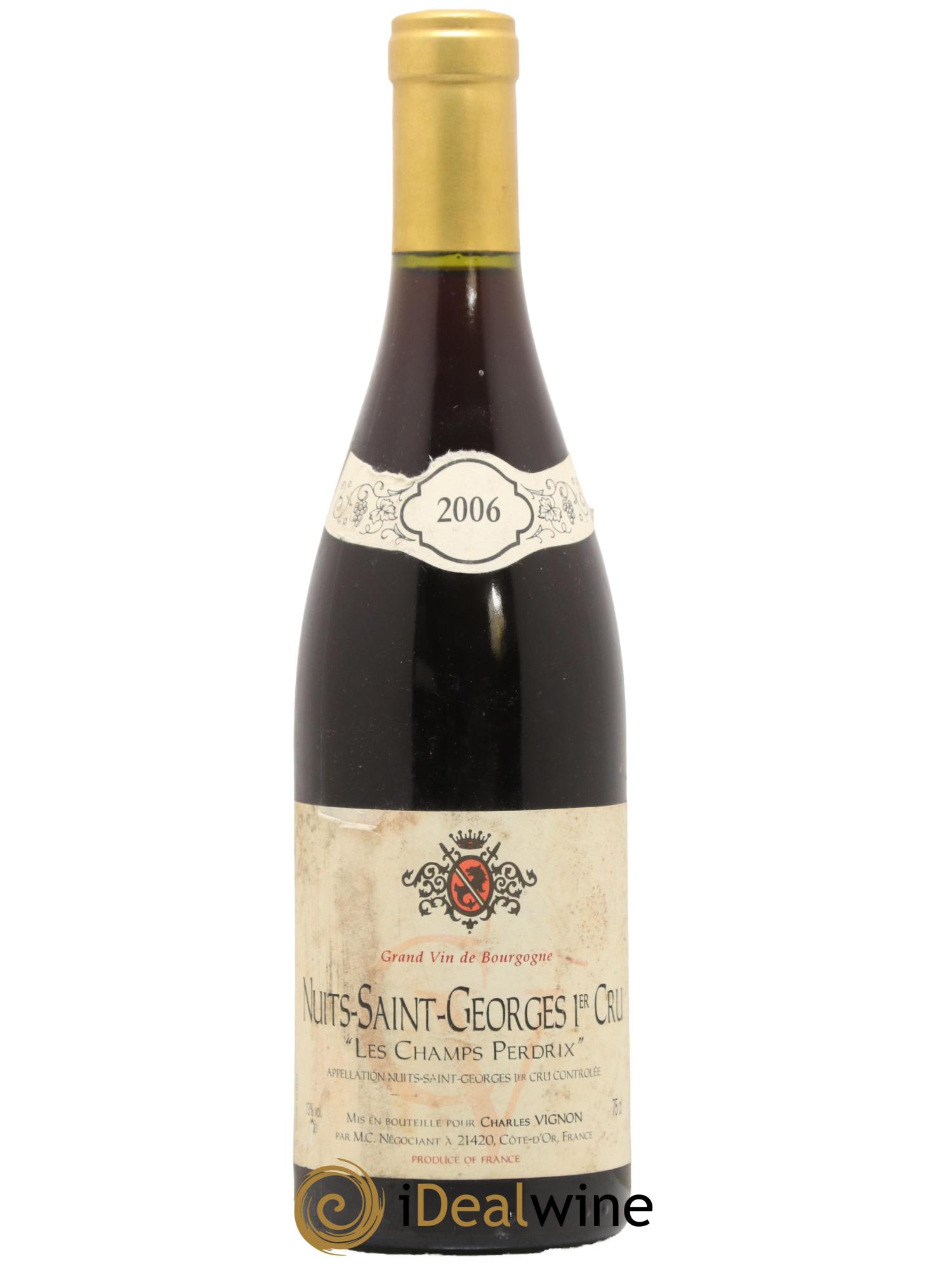 Nuits-Saint-Georges 1er Cru Les Champs Perdrix Charles Vignon 2006 - Lot de 1 bouteille - 0