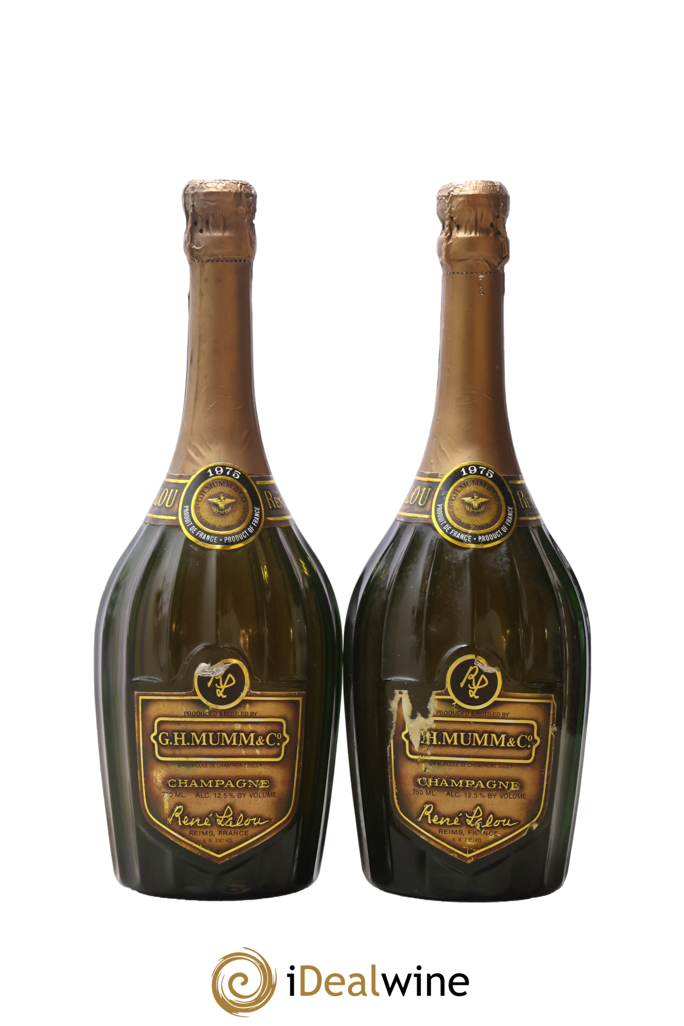 René Lalou Mumm 1975 - Lot de 2 bouteilles - 0