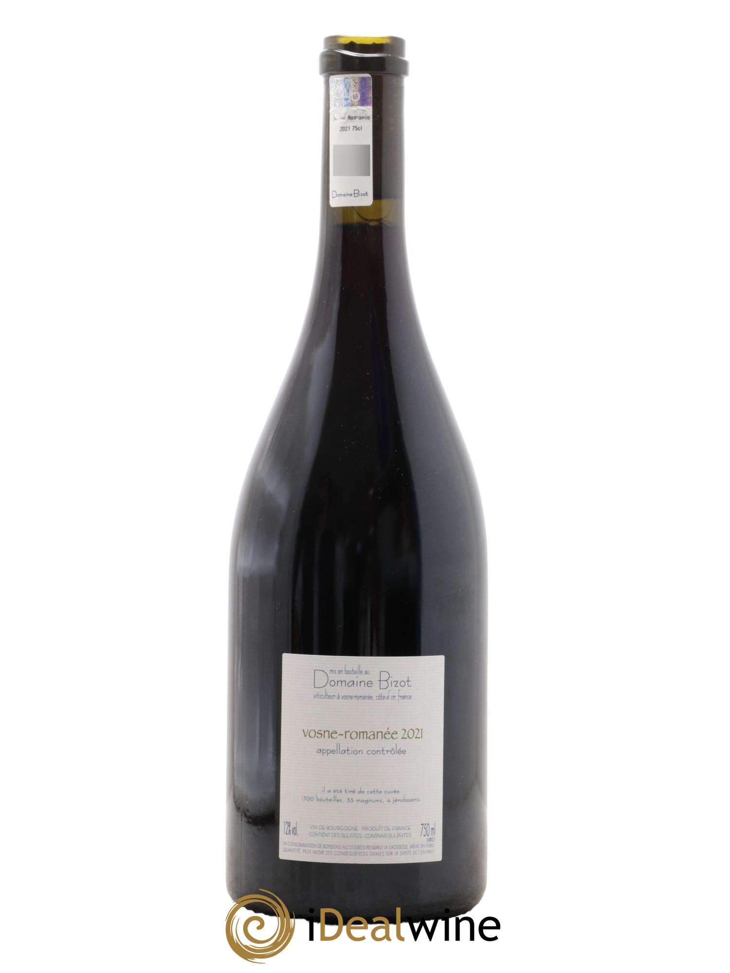 Vosne-Romanée Bizot (Domaine) 2021 - Lotto di 1 bottiglia - 1
