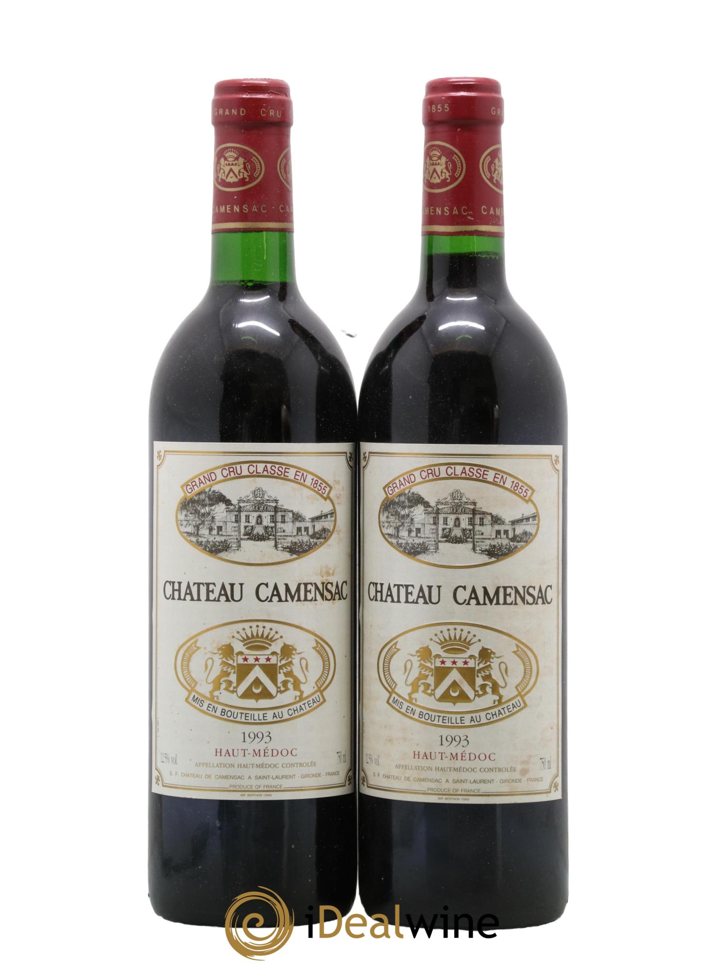 Château Camensac 5ème Grand Cru Classé 1993 - Lot de 2 bouteilles - 0