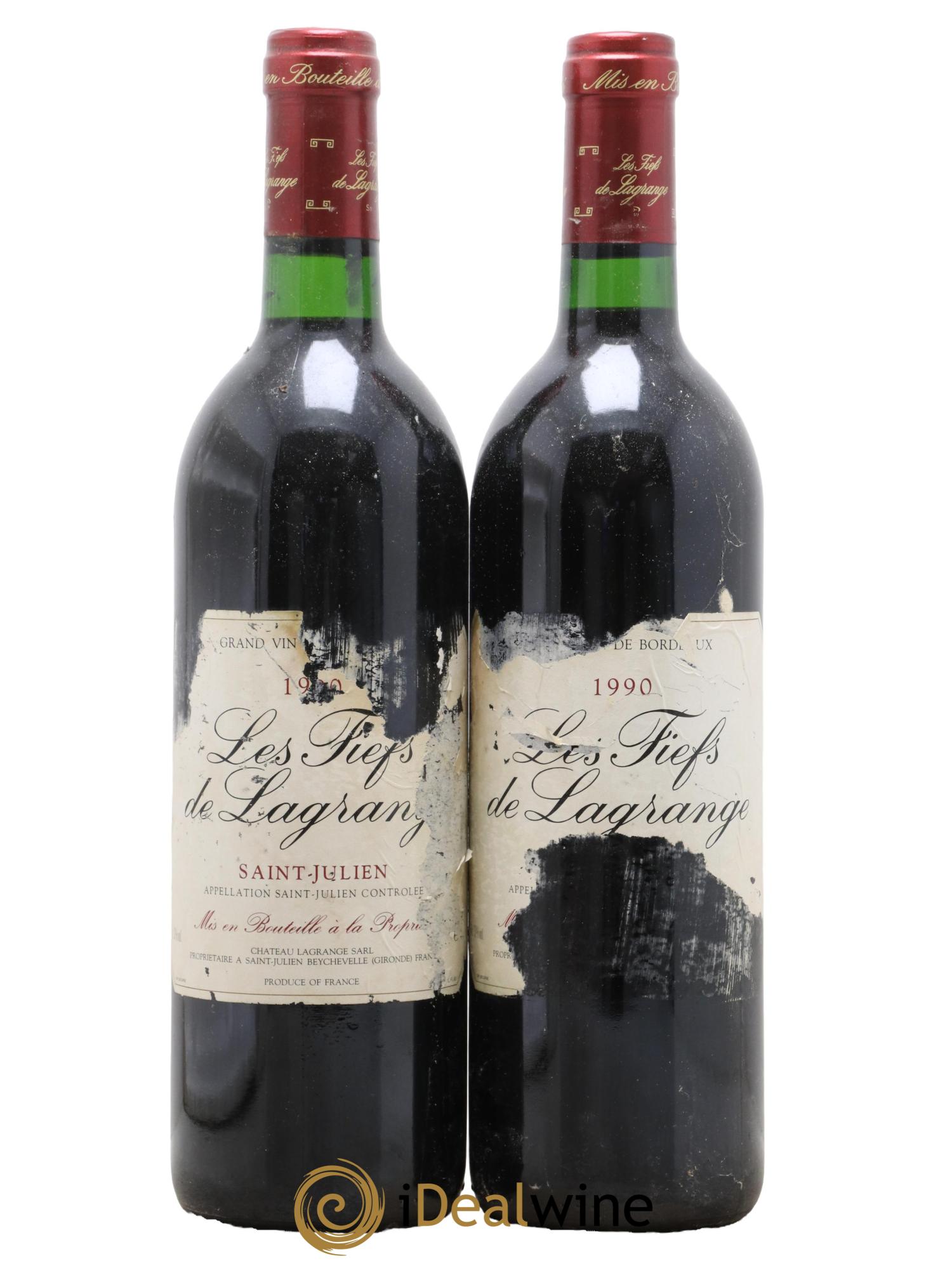 Les Fiefs de Lagrange Second Vin 1990 - Lot de 2 bouteilles - 0