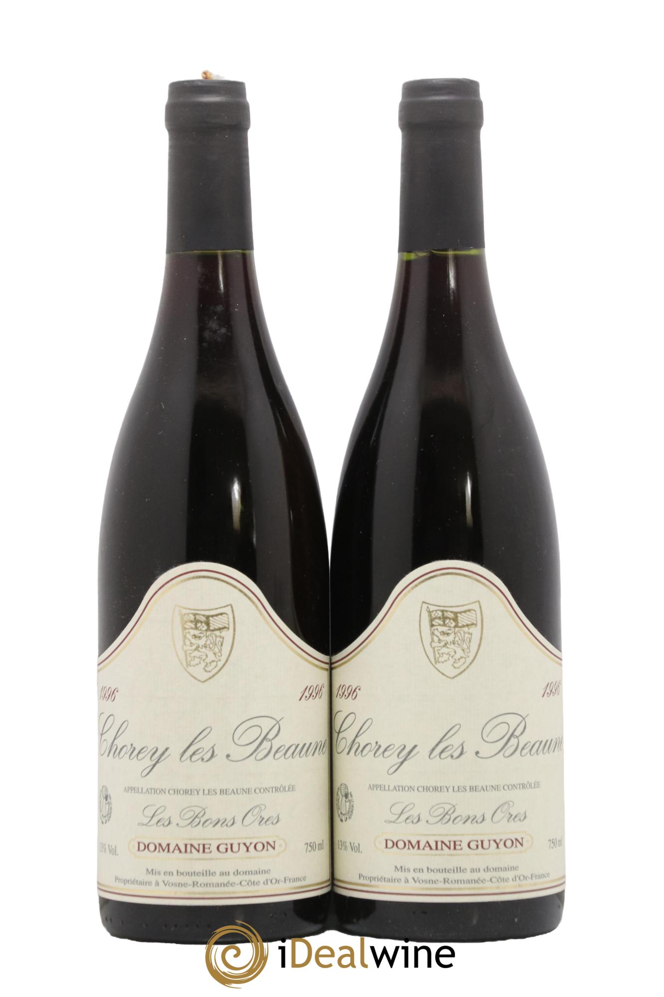 Chorey-Lès-Beaune Les Bons Ores Guyon (Domaine) 1996 - Lot de 2 bouteilles - 0
