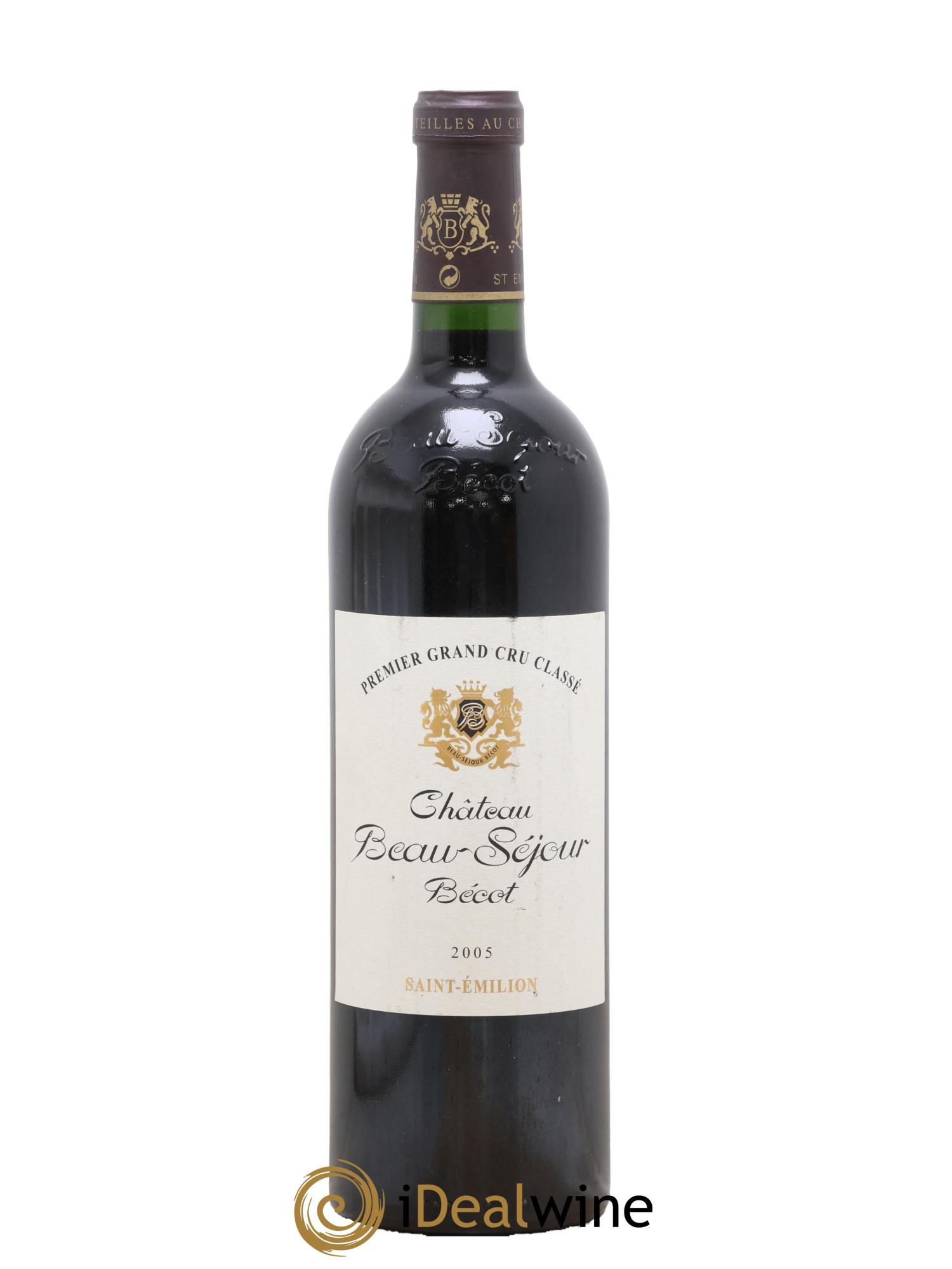 Château Beau-Séjour Bécot 1er Grand Cru Classé B 2005 - Lot de 1 bouteille - 0