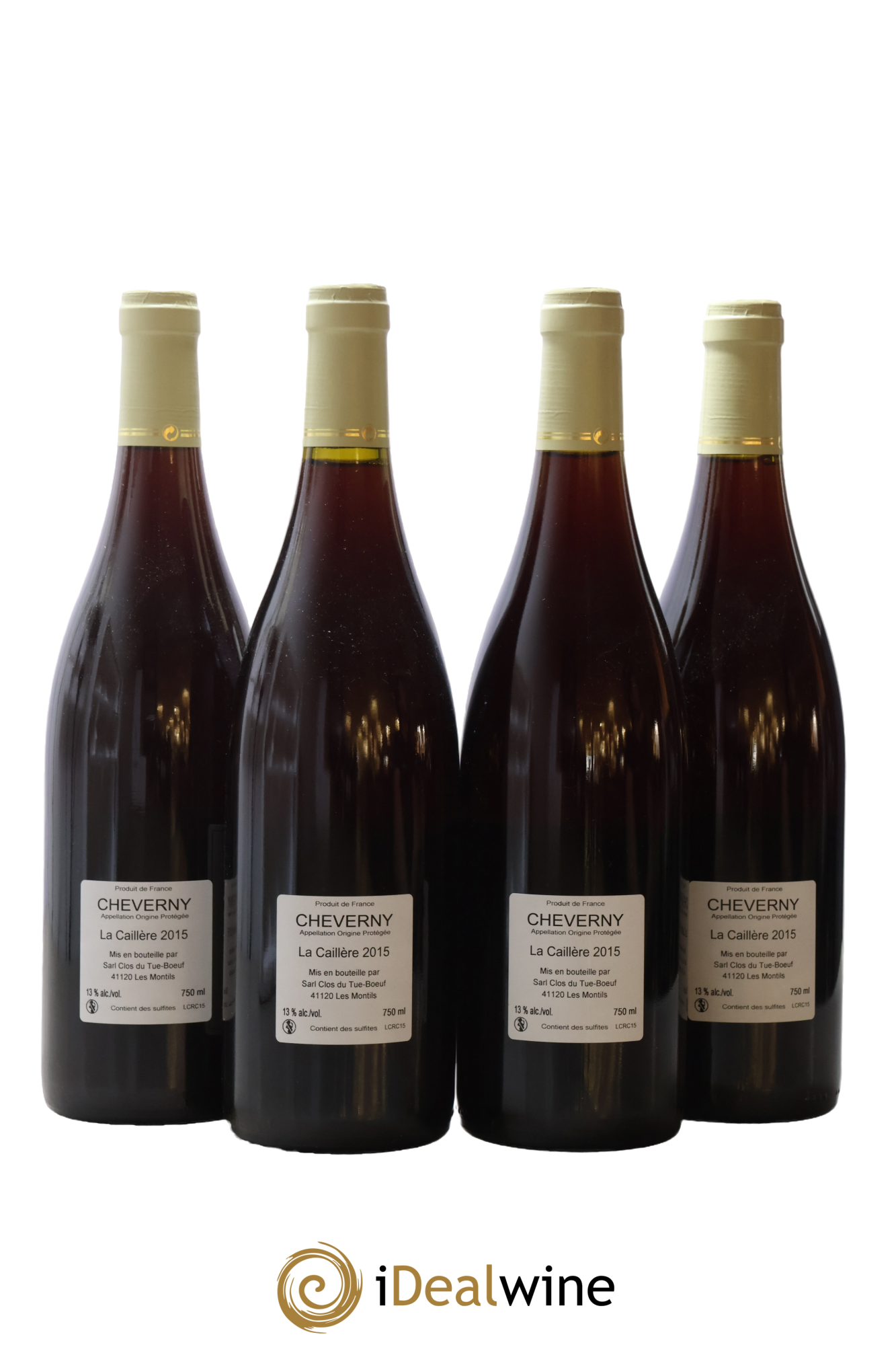Cheverny La Caillère Clos du Tue-Boeuf 2015 - Lot of 4 bottles - 1