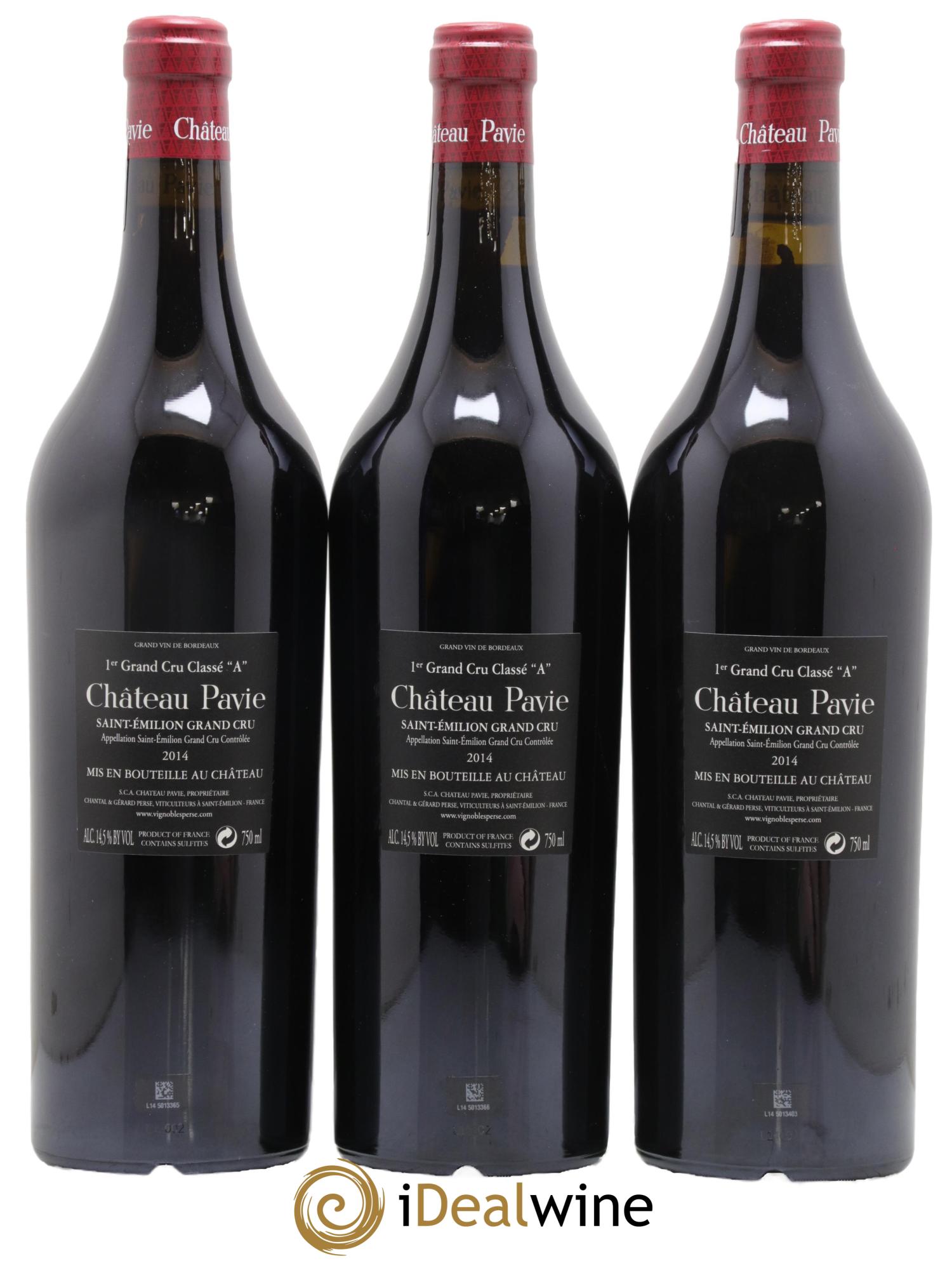 Château Pavie 1er Grand Cru Classé A 2014 - Lot de 3 bouteilles - 1