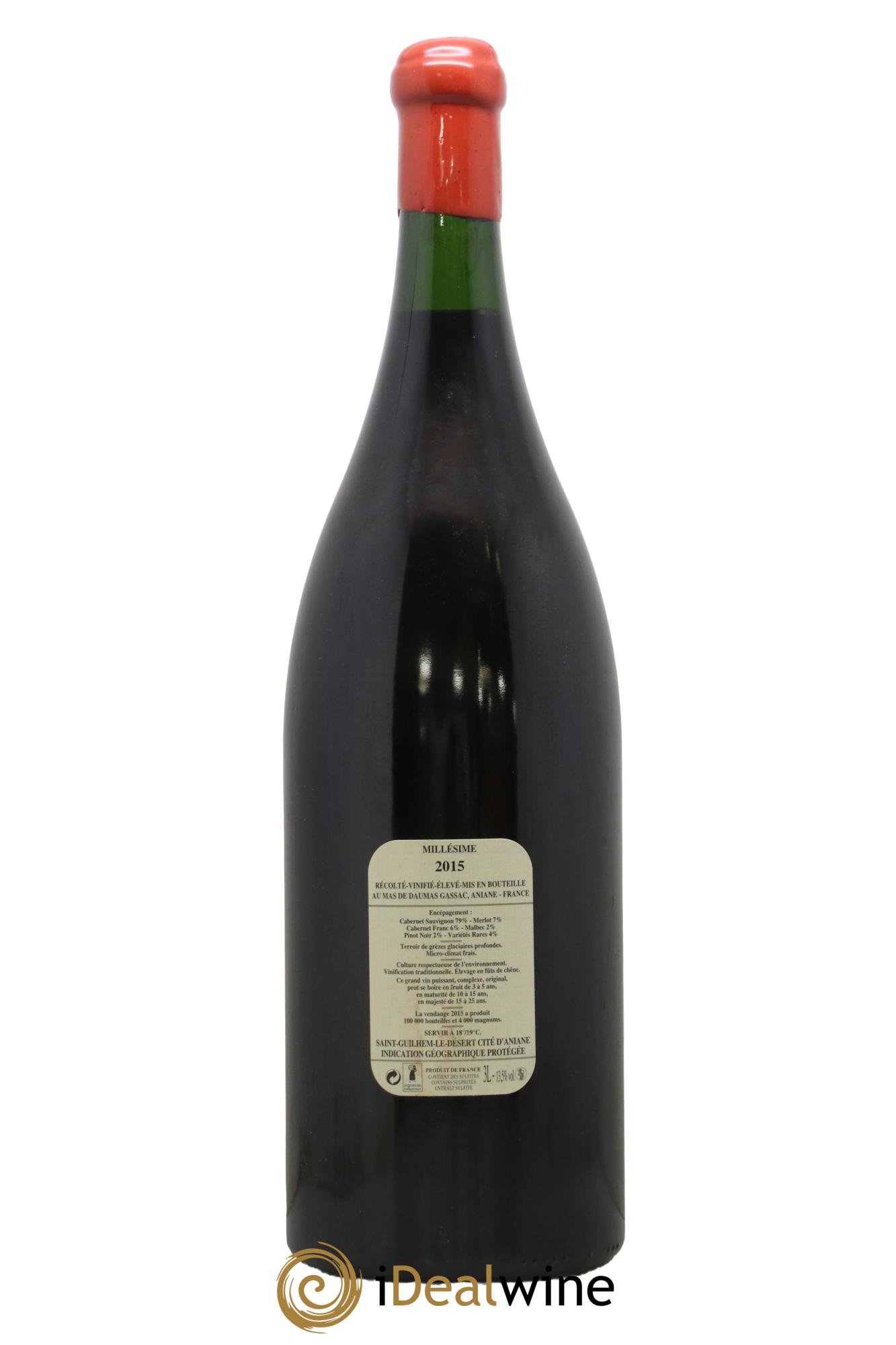 IGP St Guilhem-le-Désert - Cité d'Aniane Mas Daumas Gassac Famille Guibert de La Vaissière 2015 - Lotto di 1 jéroboam - 2