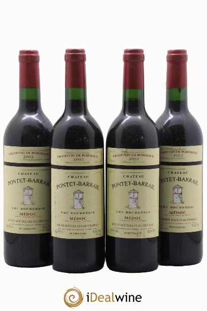 Médoc Château Pontet Barrail 2002 - Lot de 4 bouteilles - 0